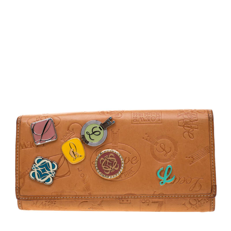 Loewe Tan Signature Leather Continental Wallet