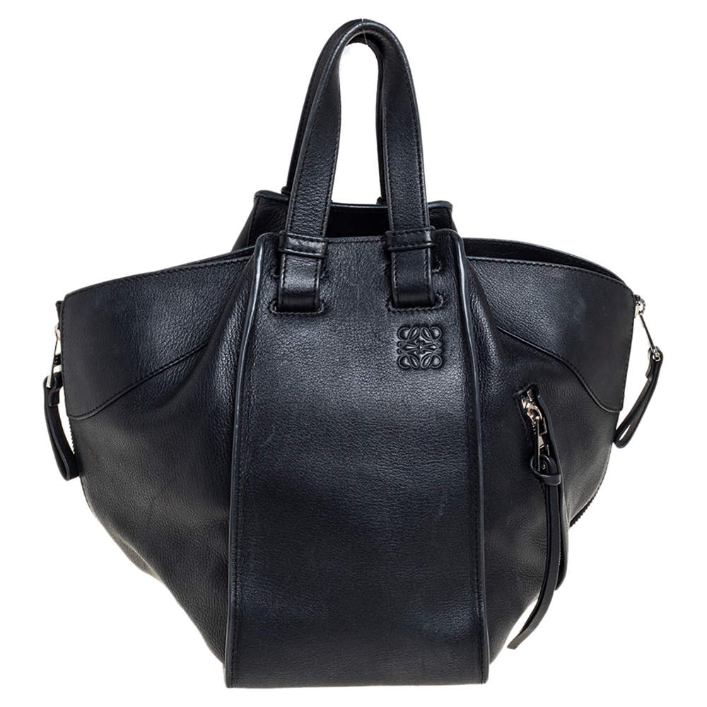 Loewe Black Leather Small Hammock Bag