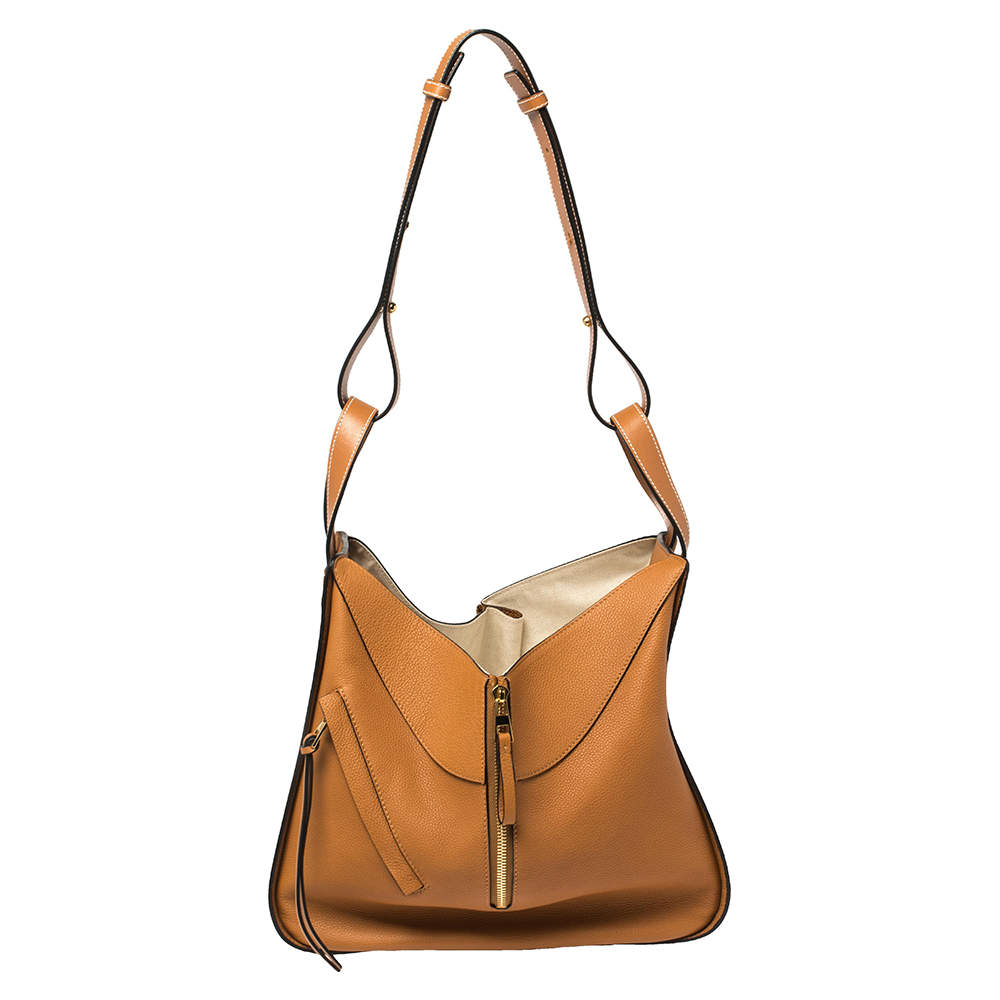 Pre Owned Loewe Brown Leather Hammock Bag 