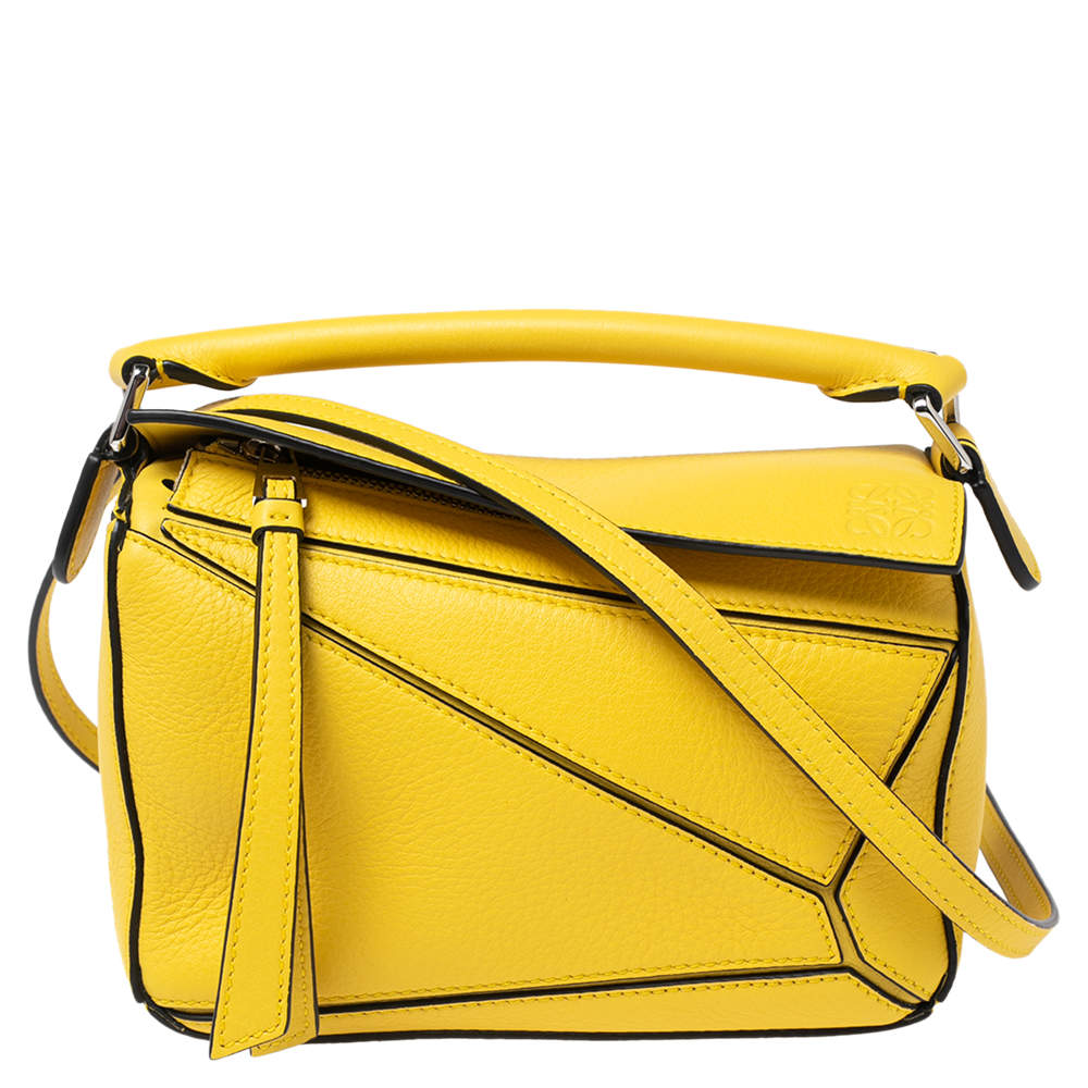 Loewe Yellow Leather Mini Puzzle Top Handle Bag Loewe | TLC