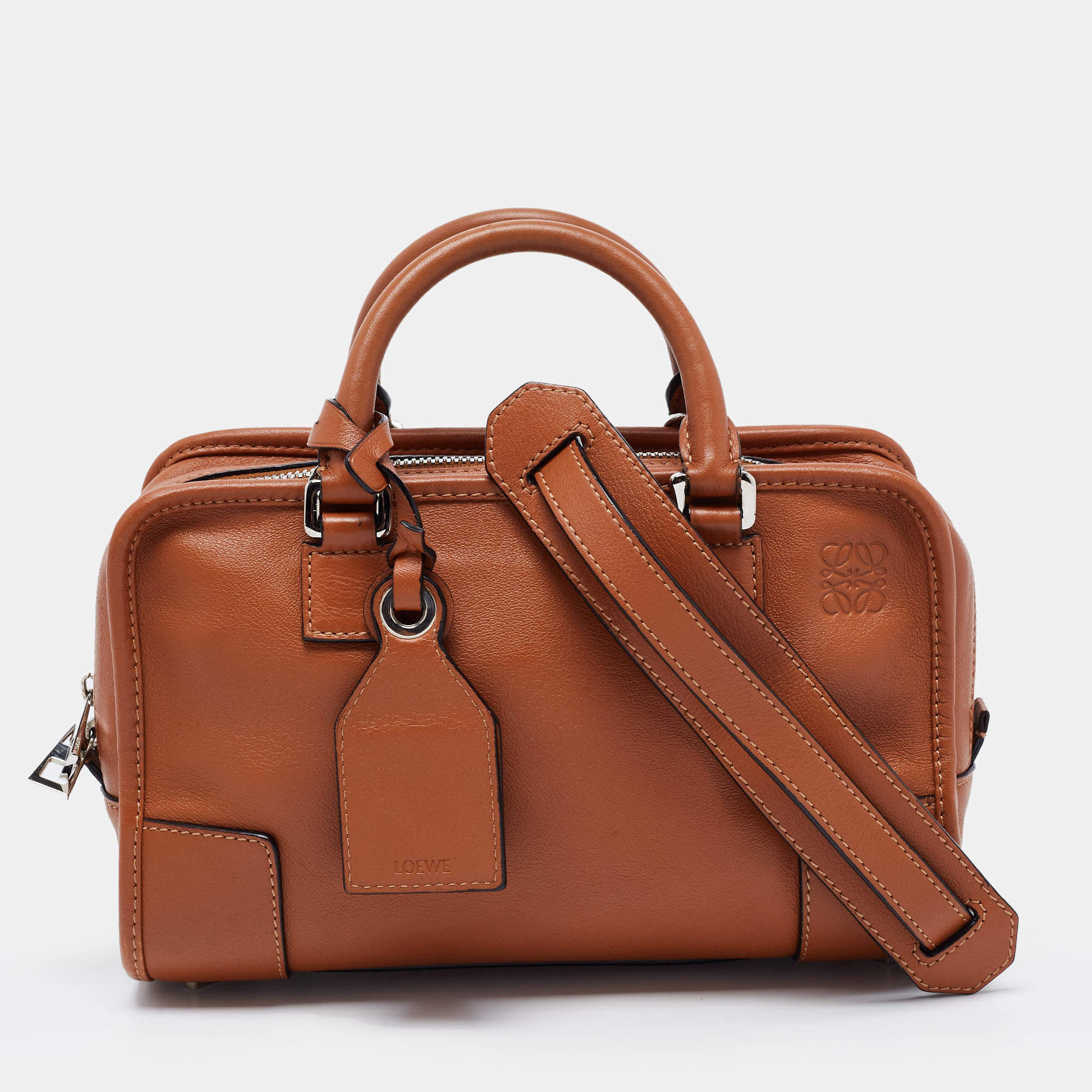 Pre Owned حقيبة ساتشل لويفي أمازونا 23 جلد وردي داكن