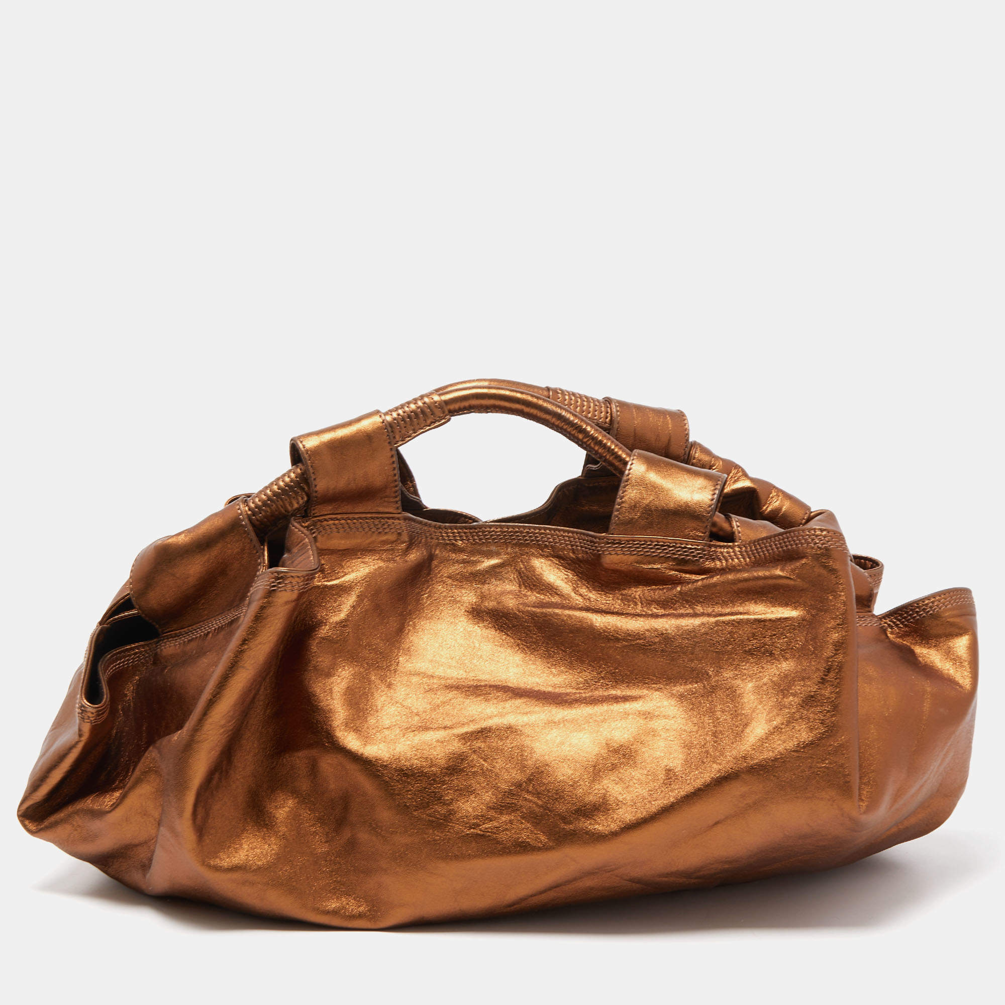Loewe Bronze Leather Aire Hobo