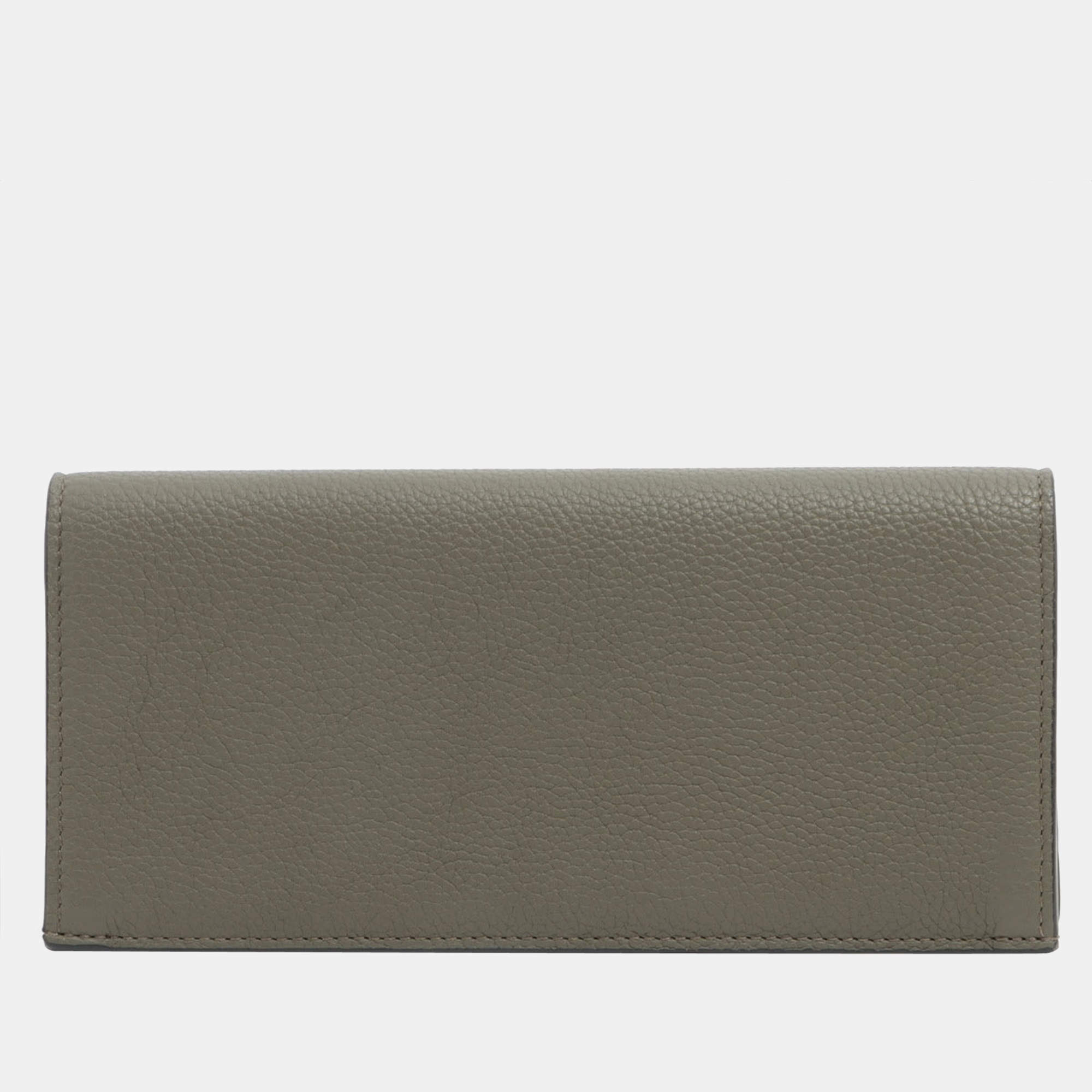 Off-White Logo Leather Wallet Khaki/White