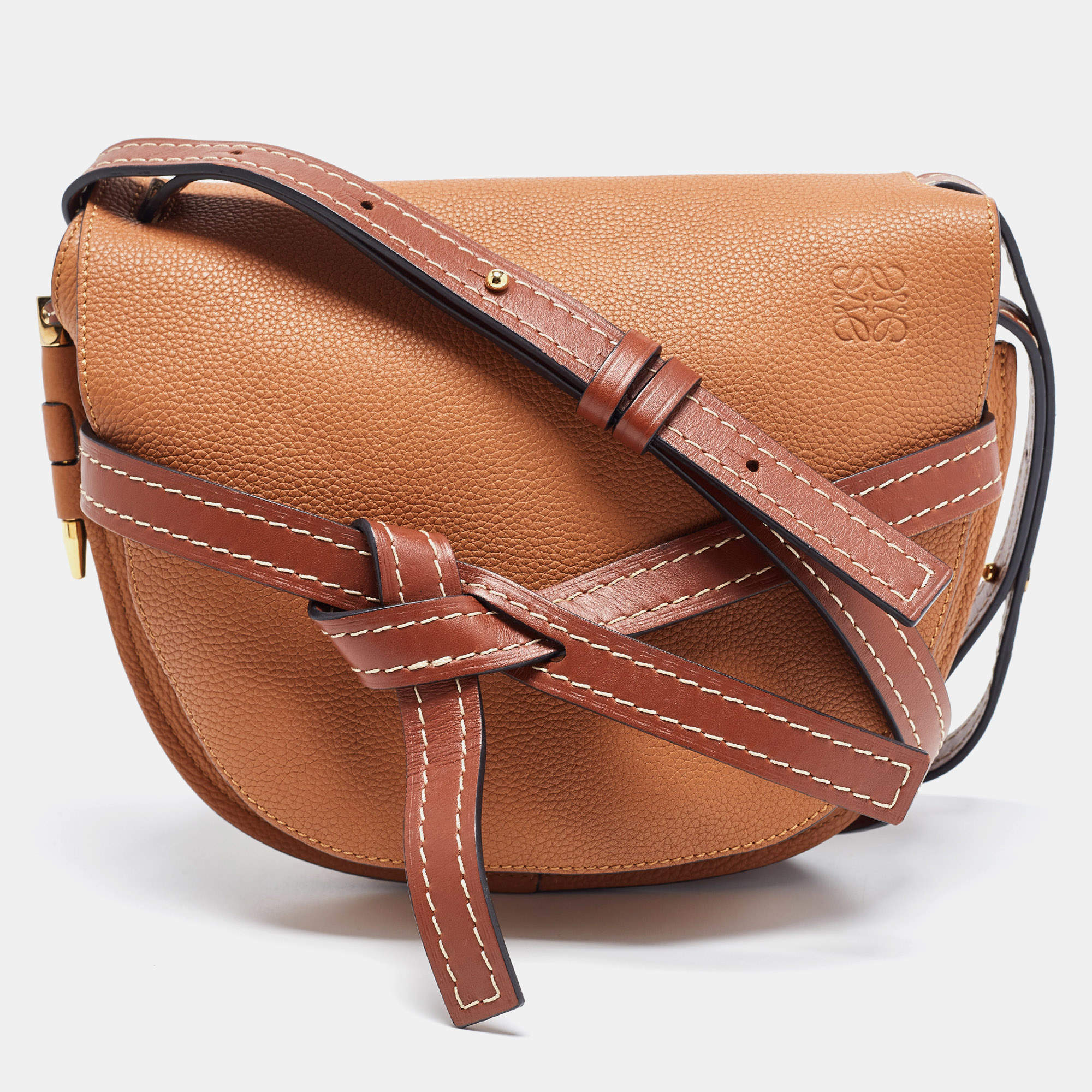 Loewe - Gate Tan Leather Small Crossbody Bag