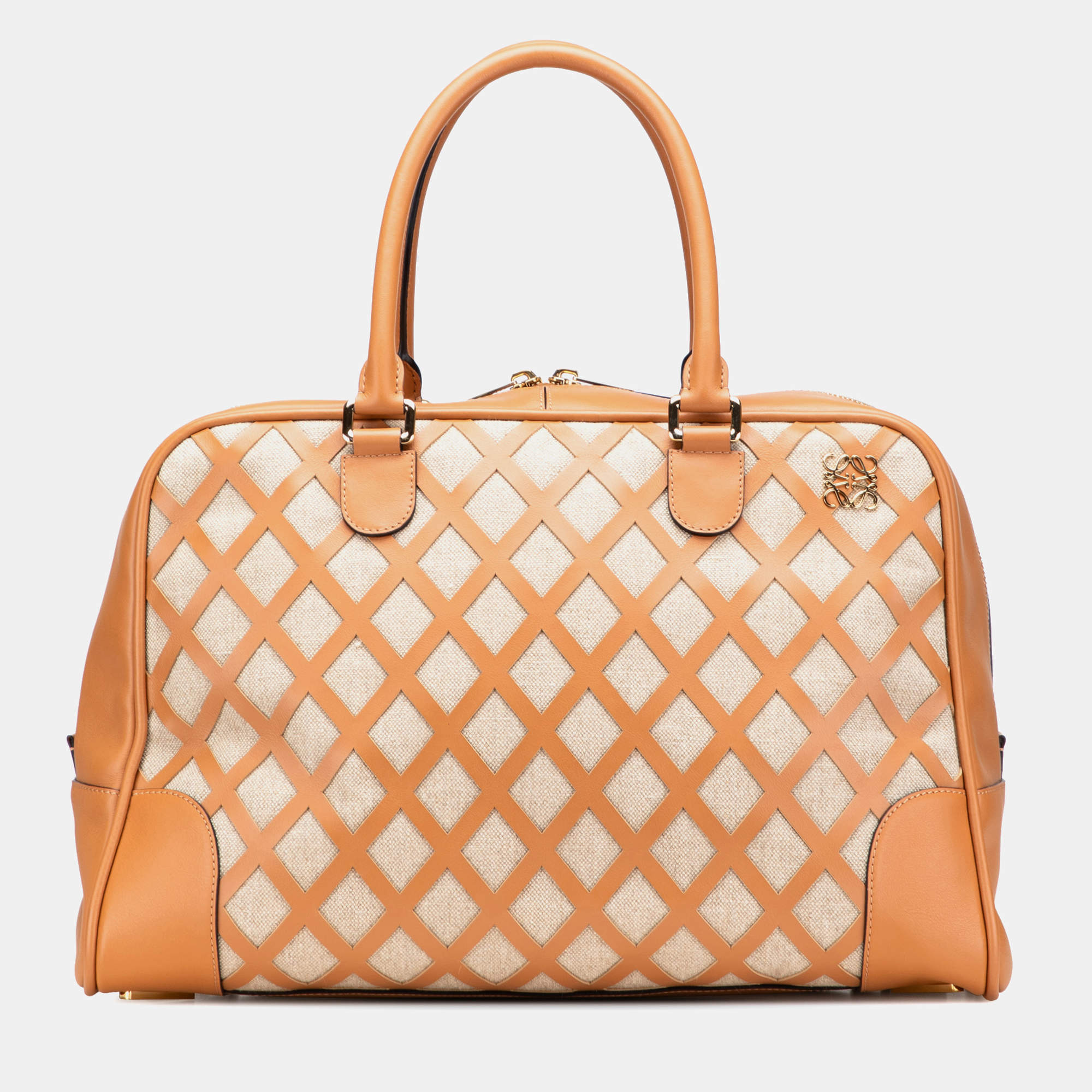 Pre Owned Extra Large Canvas and Cut Out Leather Amazona 75