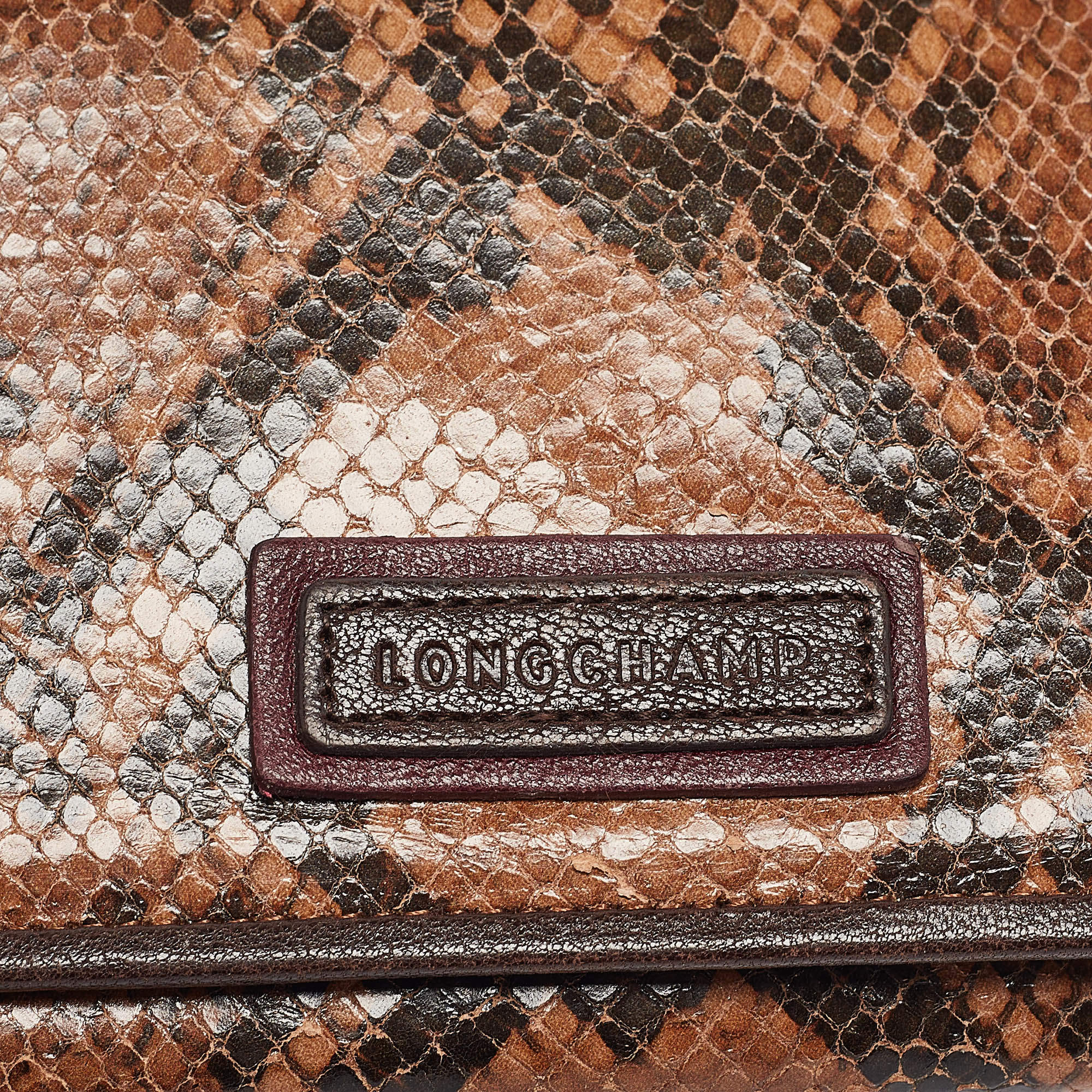 BNWOT- LONGCHAMP store SNAKE SKIN PATTERN-