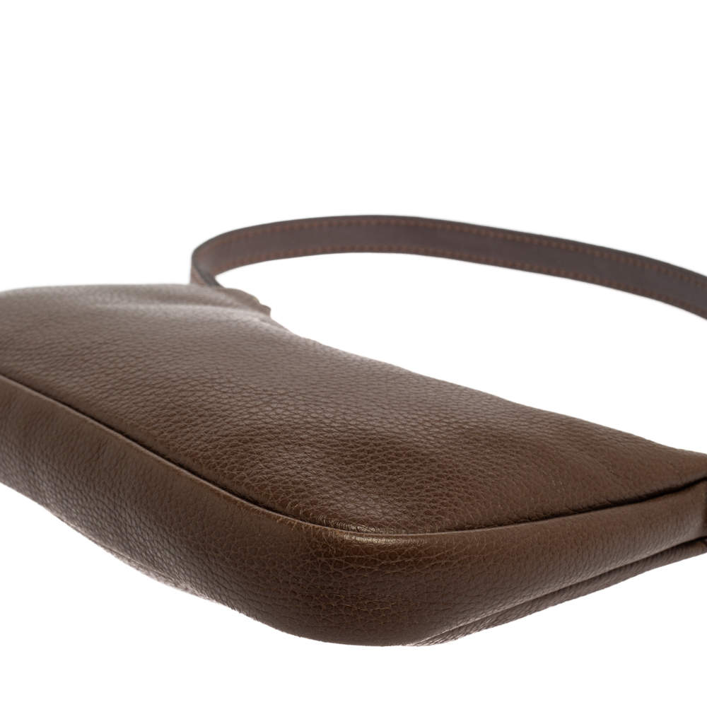 Longchamp Nylon Leather-Trimmed Shoulder Bag - Brown Shoulder Bags,  Handbags - WL866078