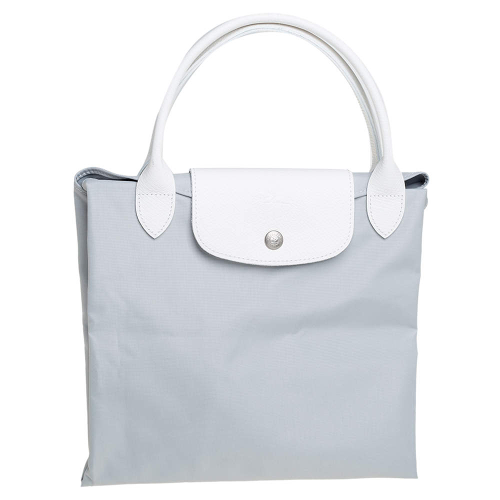 Longchamp Grey Nylon and Leather Small X Nendo Circular Bag
