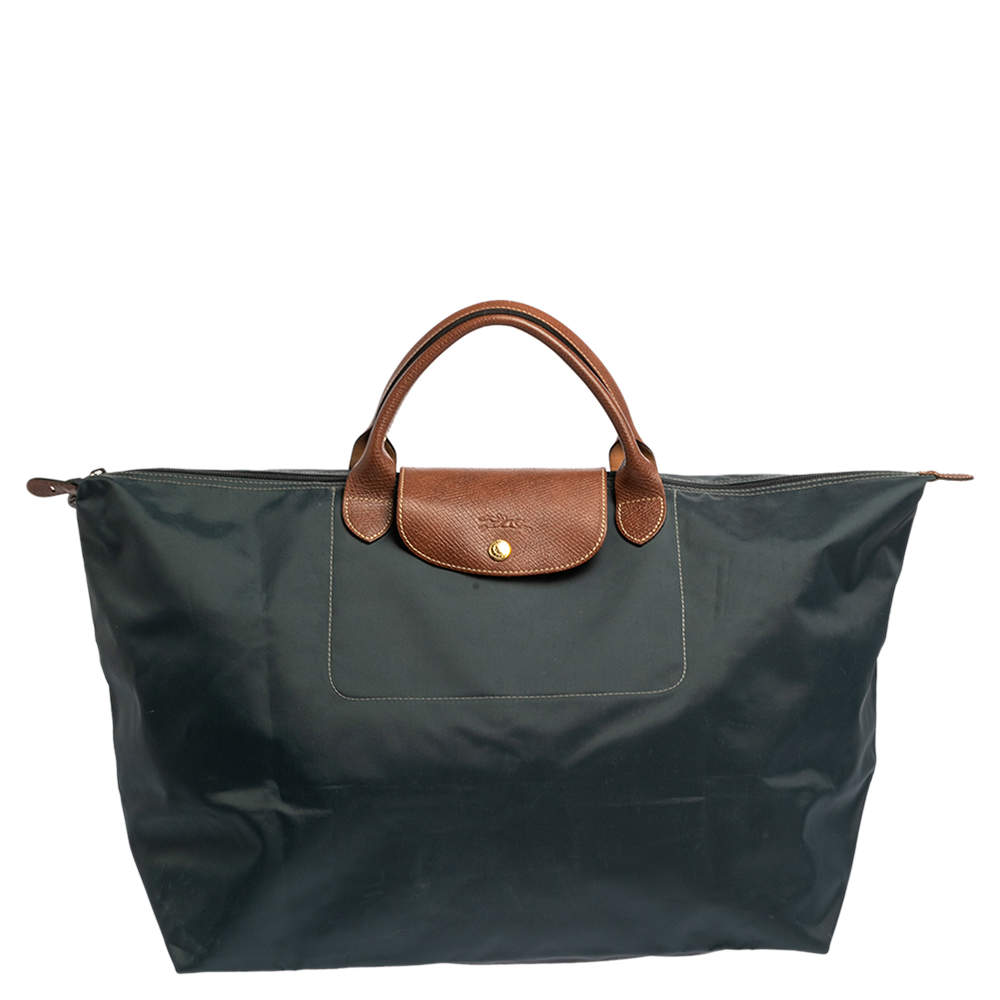 Longchamp Blue Nylon Large Le Pliage Travel Bag
