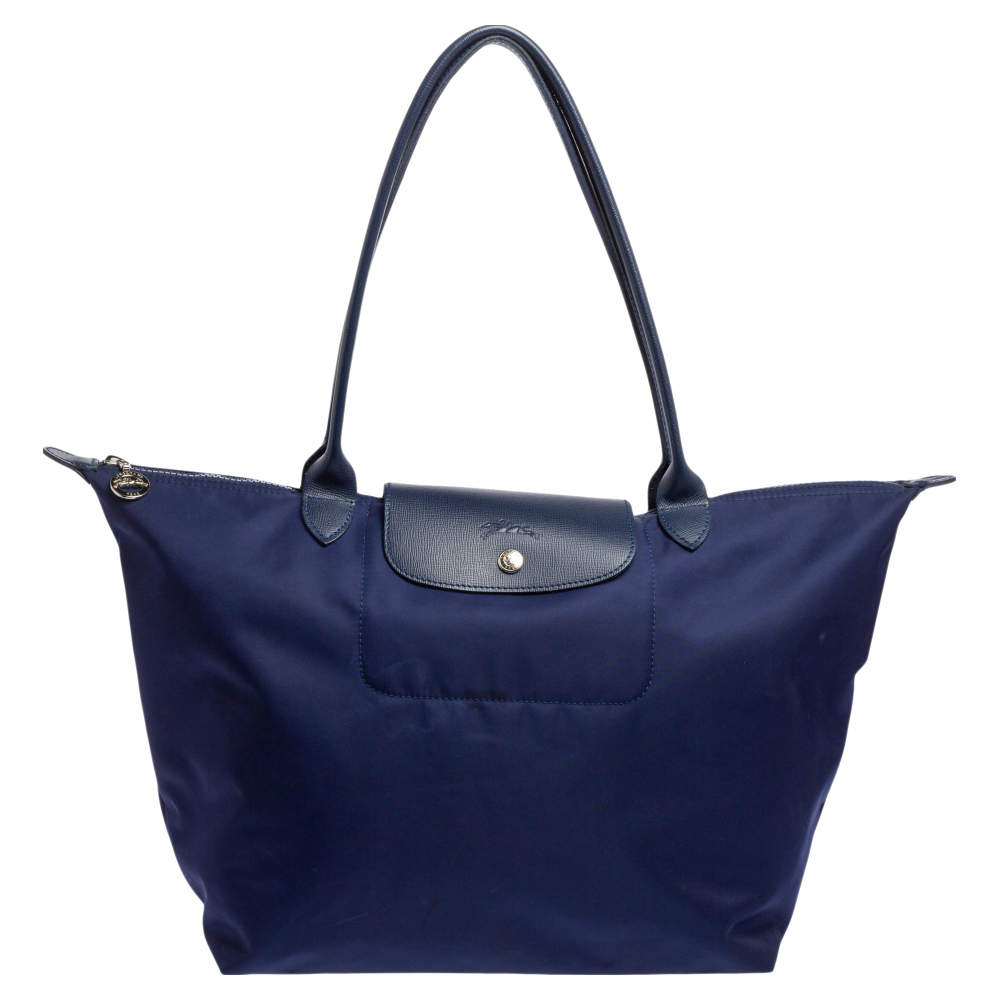 Longchamp Blue Nylon Le Pliage Tote