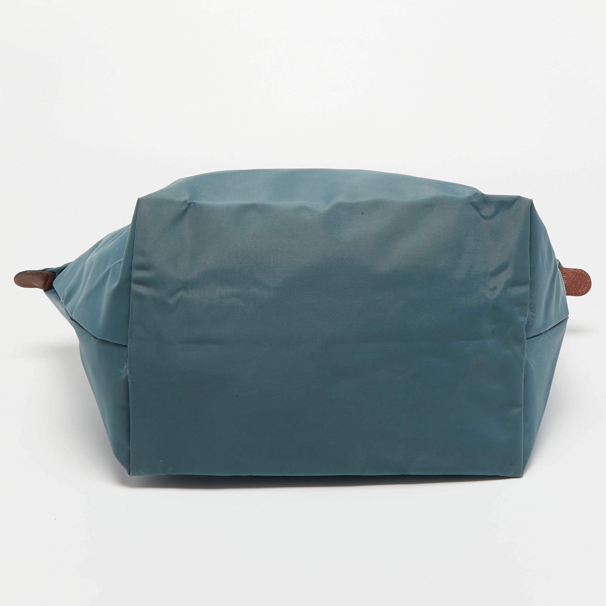 Pliage leather handbag Longchamp Grey in Leather - 16138050