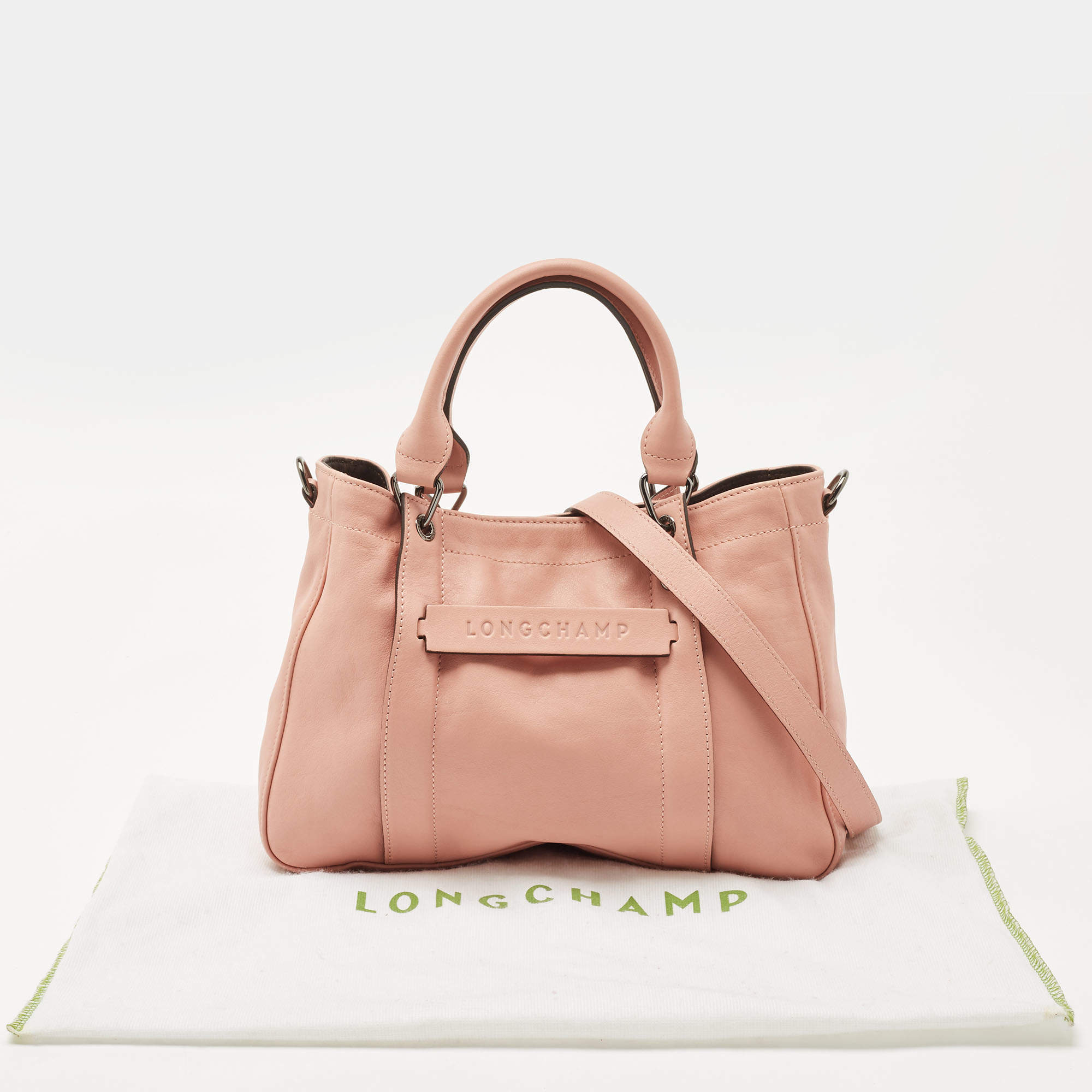overraskende Jolly Pas på Longchamp Pink Leather Small 3D Sangle Tote Longchamp | TLC