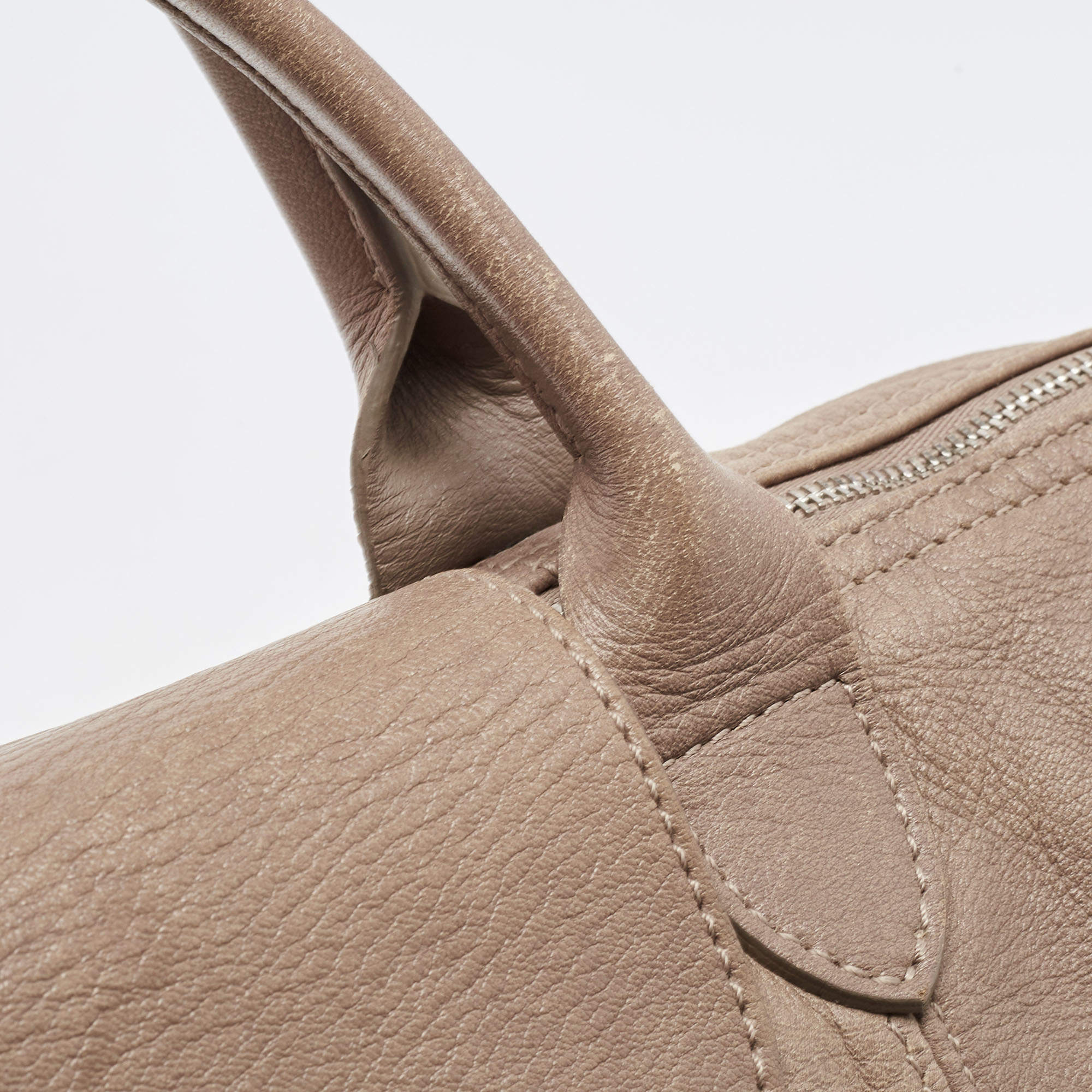 Longchamp le pliage cuir in camel brown medium, Luxury, Bags