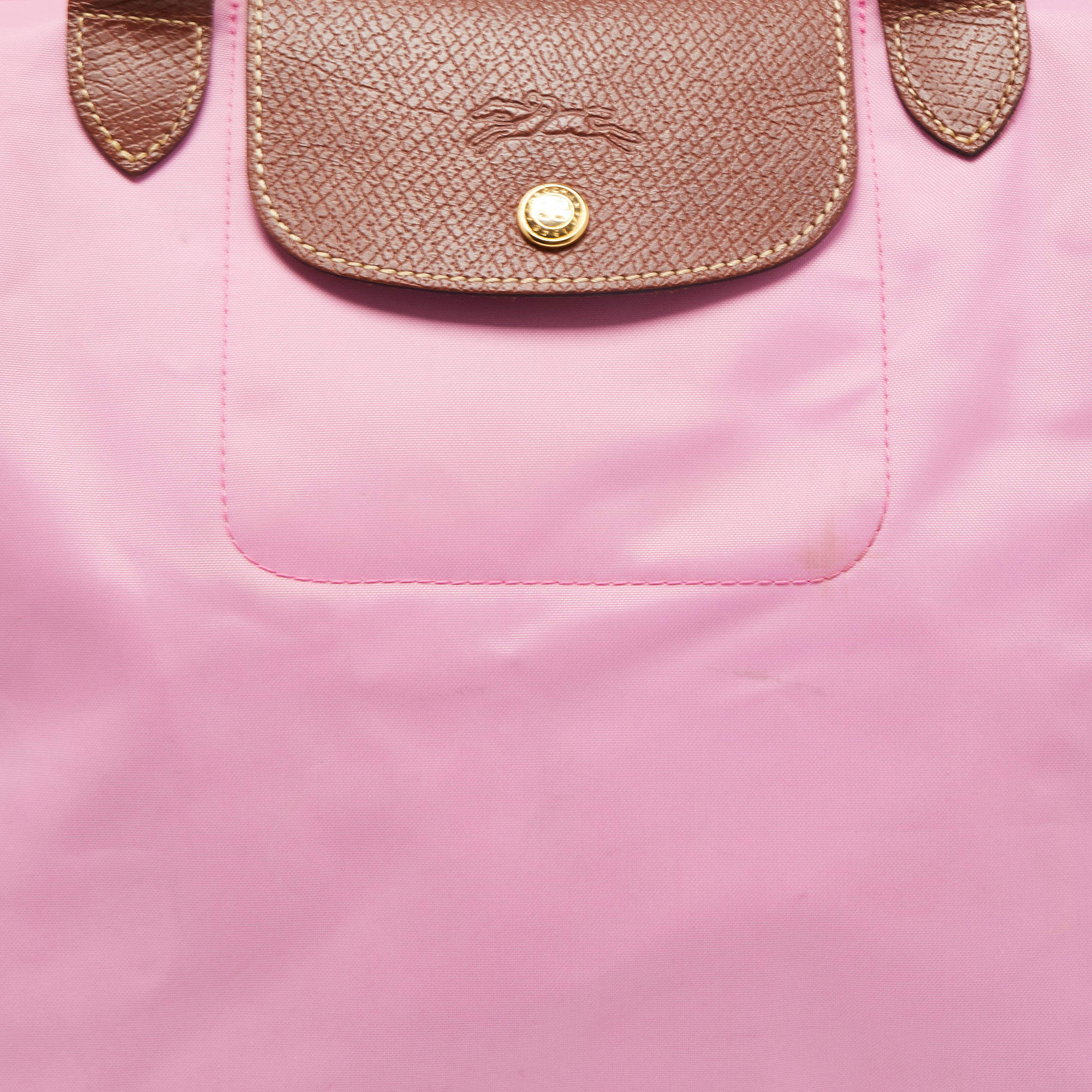 Longchamp Brown/Pink Nylon Medium Le Pliage Tote Longchamp | The Luxury  Closet