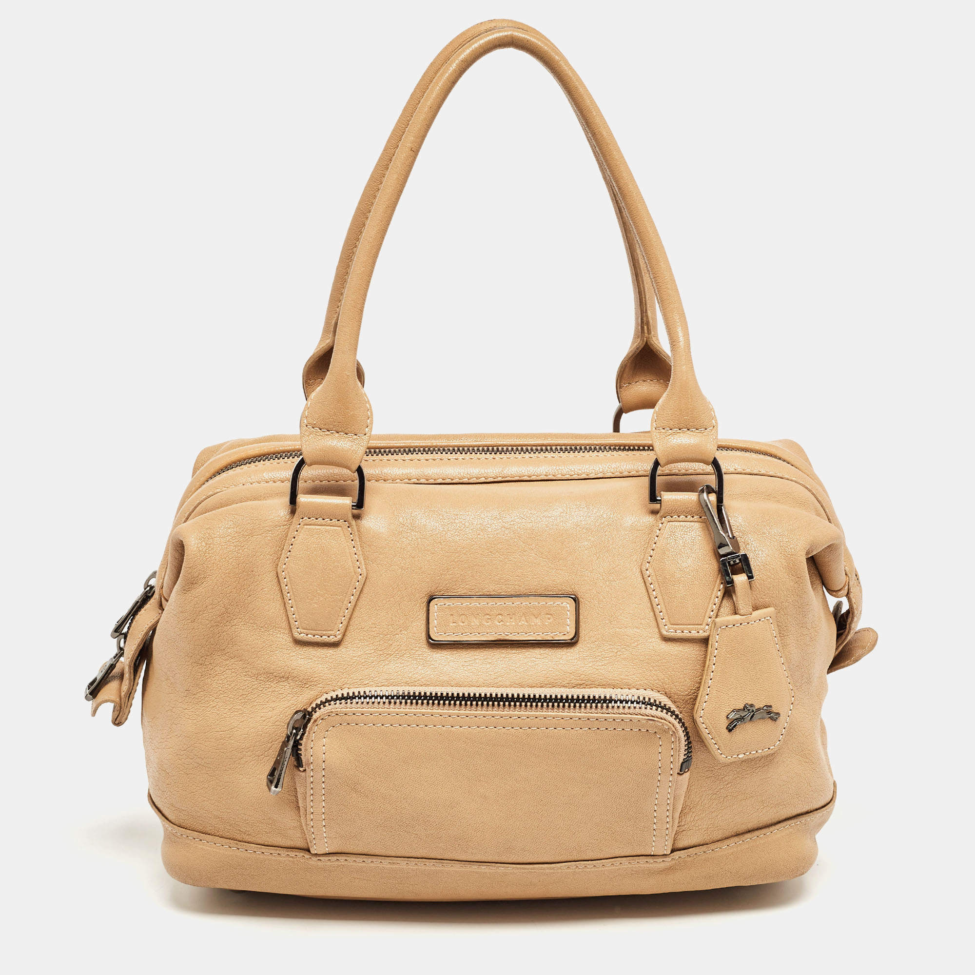 Pre Owned Longchamp Tan Leather Legende Satchel