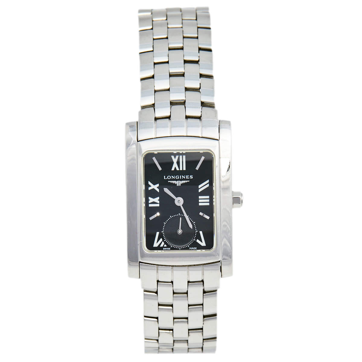 Longines Black Stainless Steel Dolce Vita L5.502.4 Women's Wristwatch 23 mm 