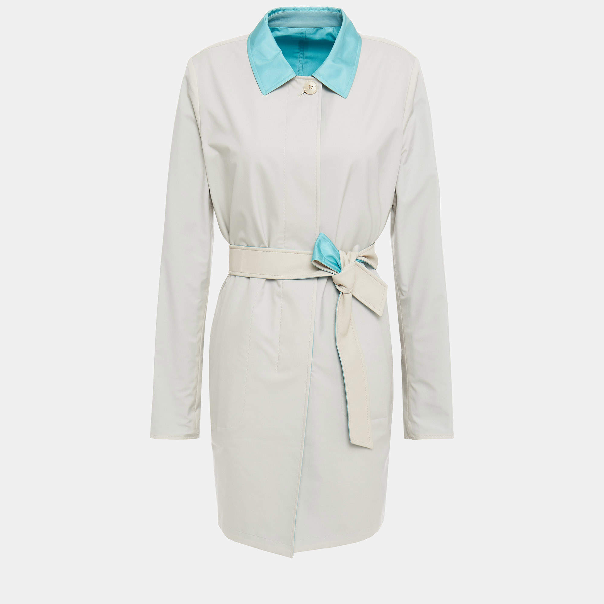 Pre Owned Loro Piana Polyester Trench Coat 44