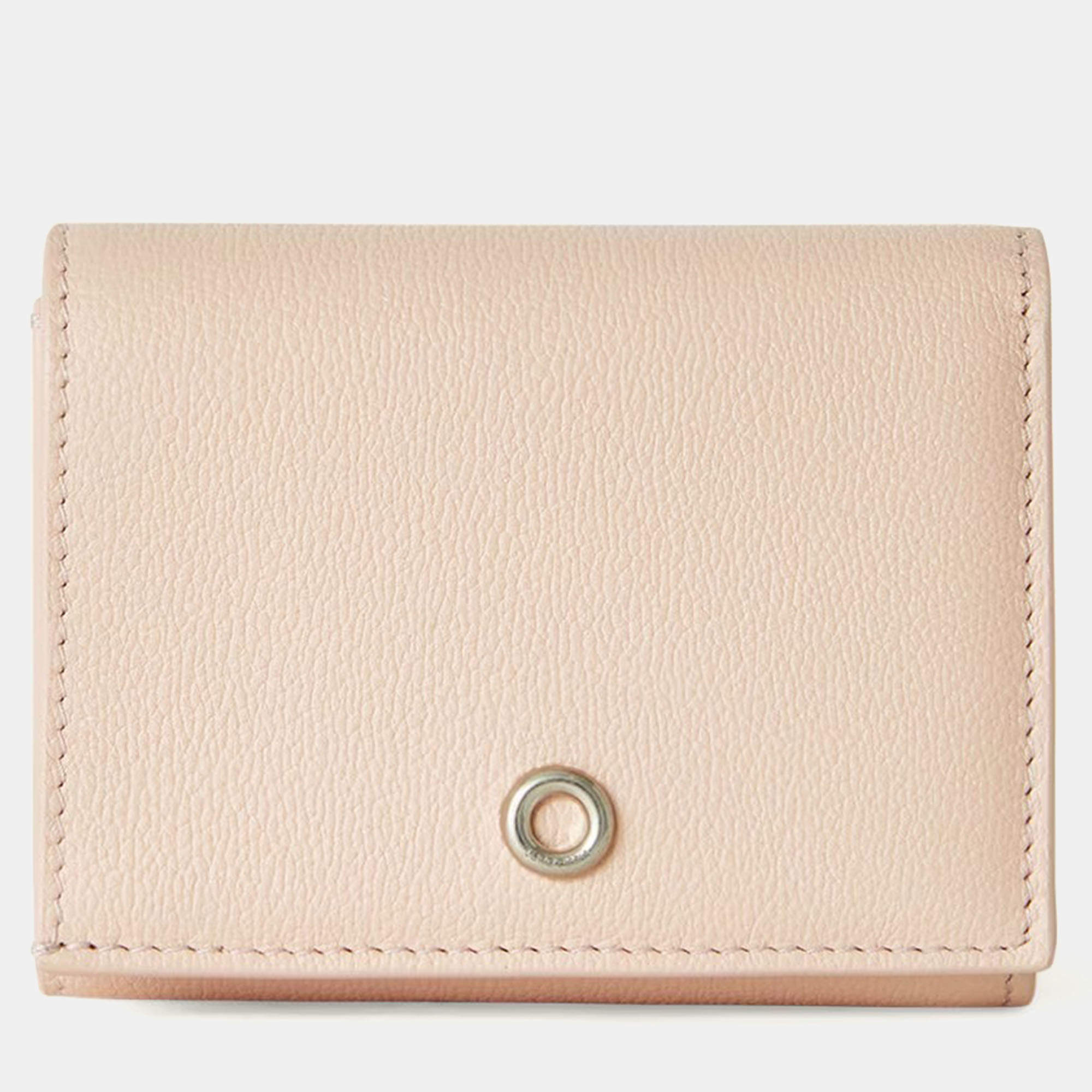 Pre Owned Loro Piana Ghiera Candoglia Marble Calfskin Wallet