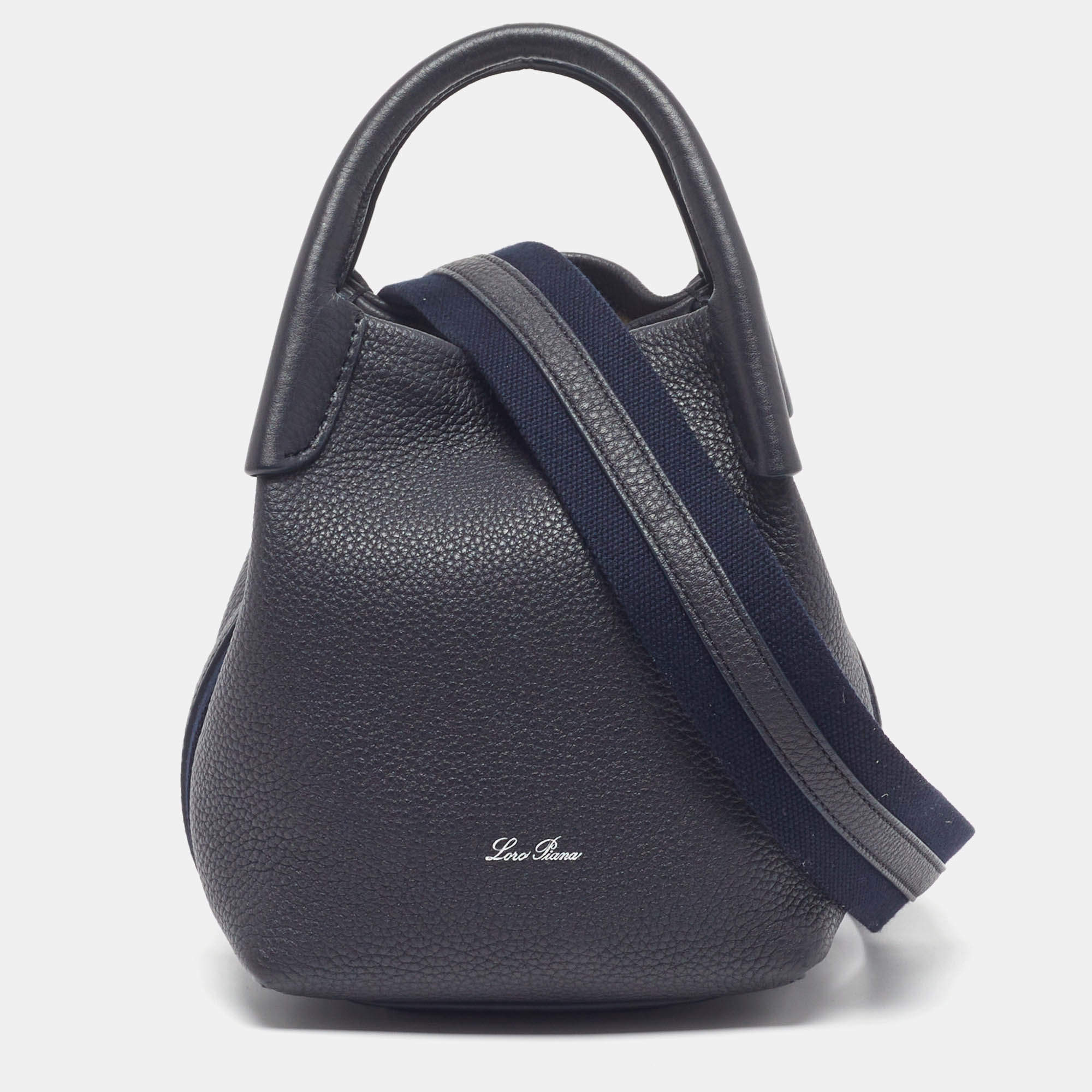 Pre Owned حقيبة كتف صغيرة جلد مستيك فاتح لورو بيانا