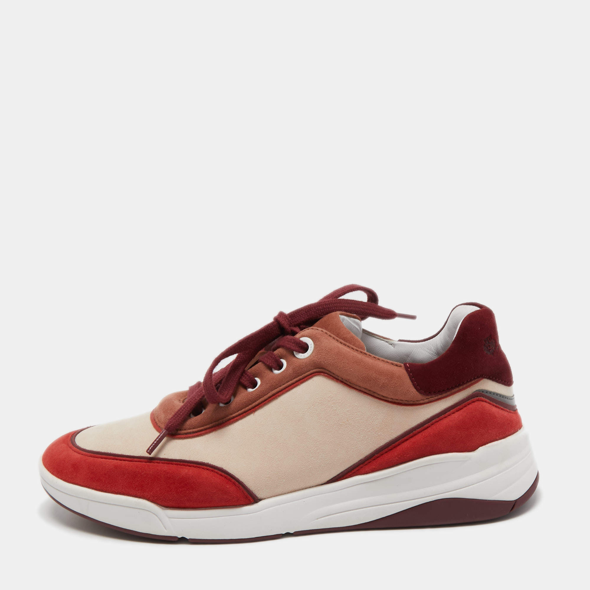 Pre Owned Loro Piana Multicolored Suede Play Low Top Sneakers  Size 37