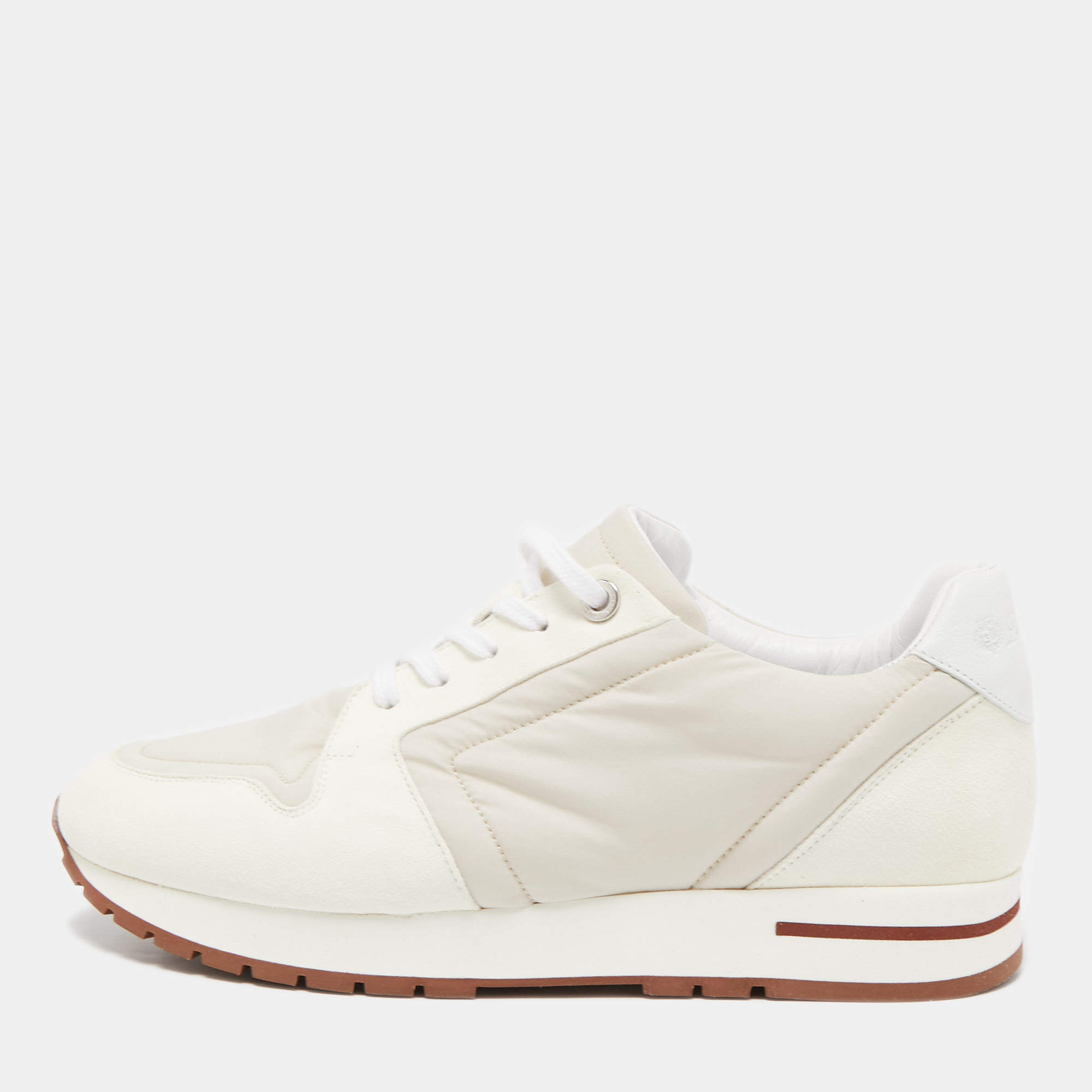 Pre Owned Loro Piana Two Tone Suede and Neoprene My Wind Sneakers Size 39