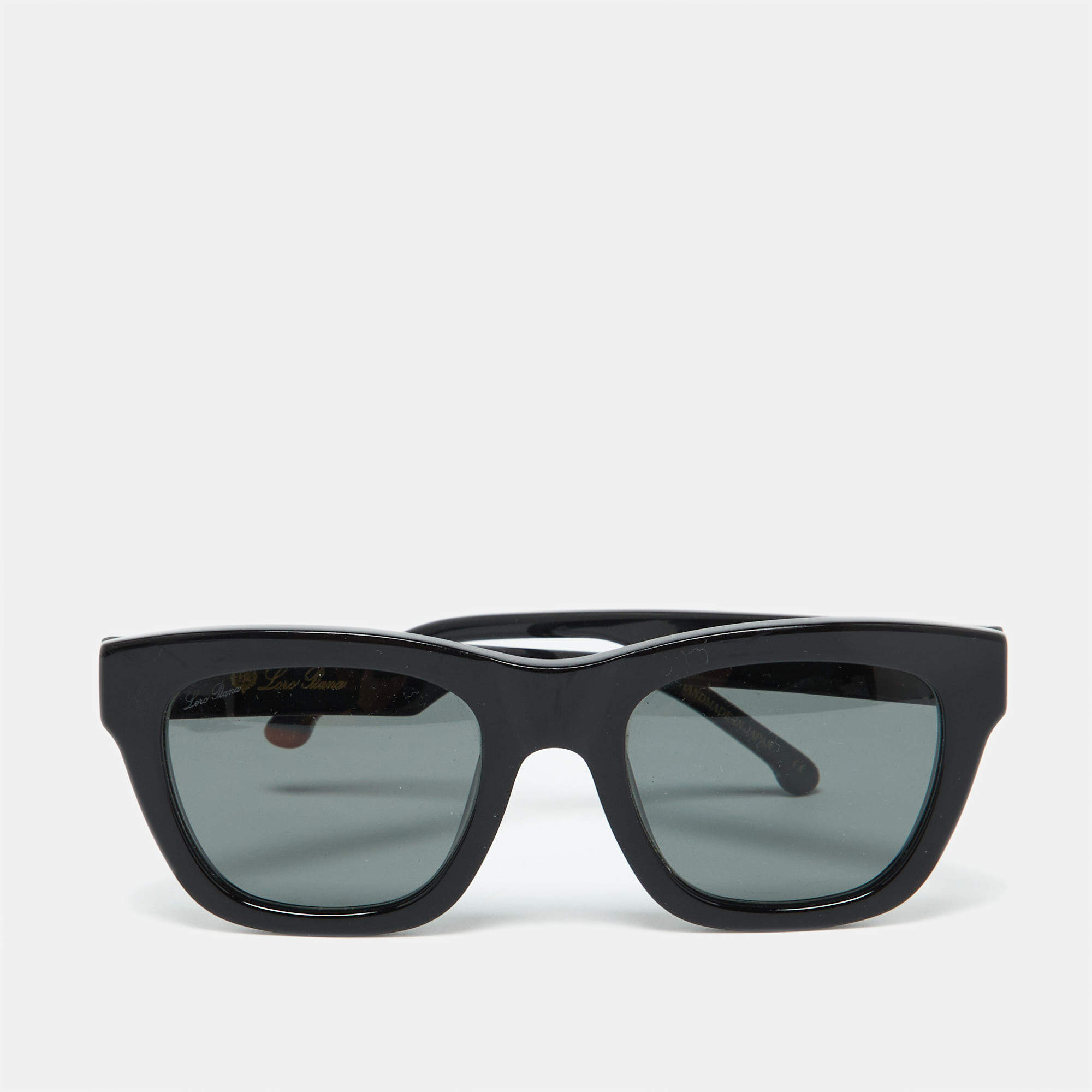 Pre Owned Loro Piana Black/Grey FAL4920 Roaden Square Sunglasses
