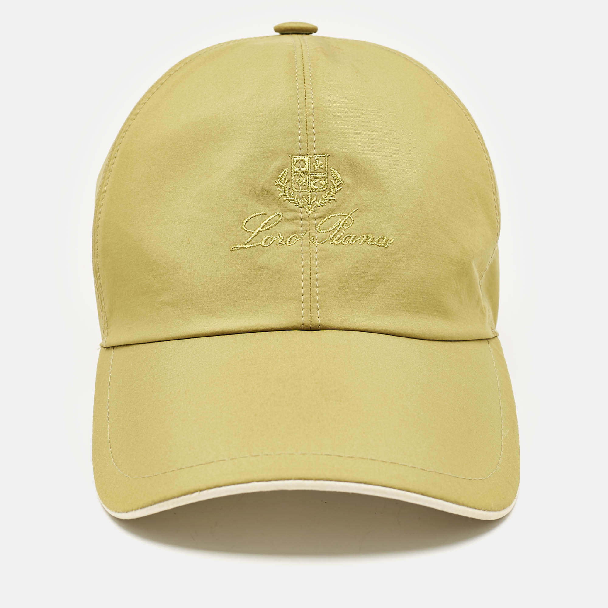 Pre Owned Loro Piano Green Microfibre Storm System Baseball Cap M