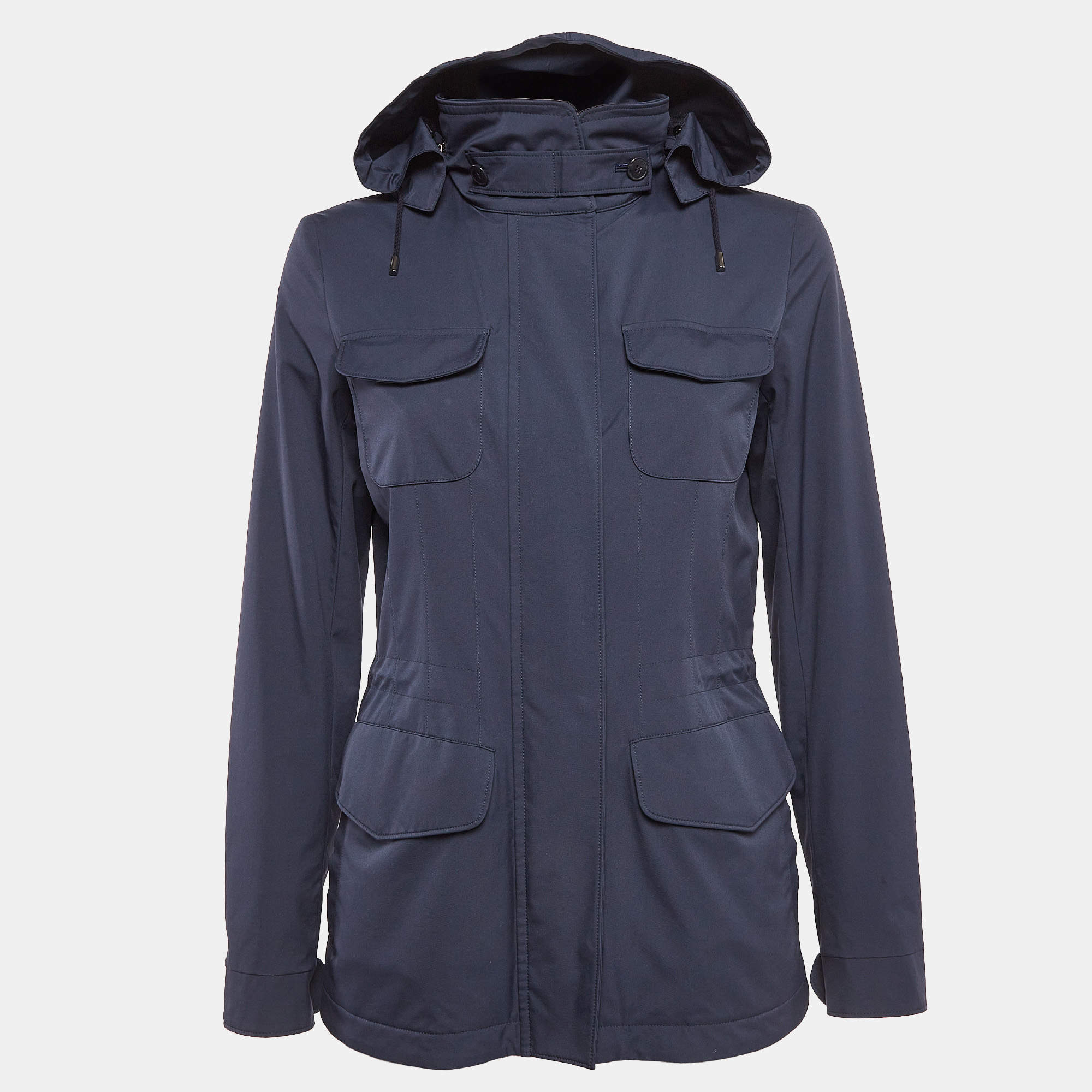 Loro Piana Blue Technical Nylon Windmate Traveller Jacket S