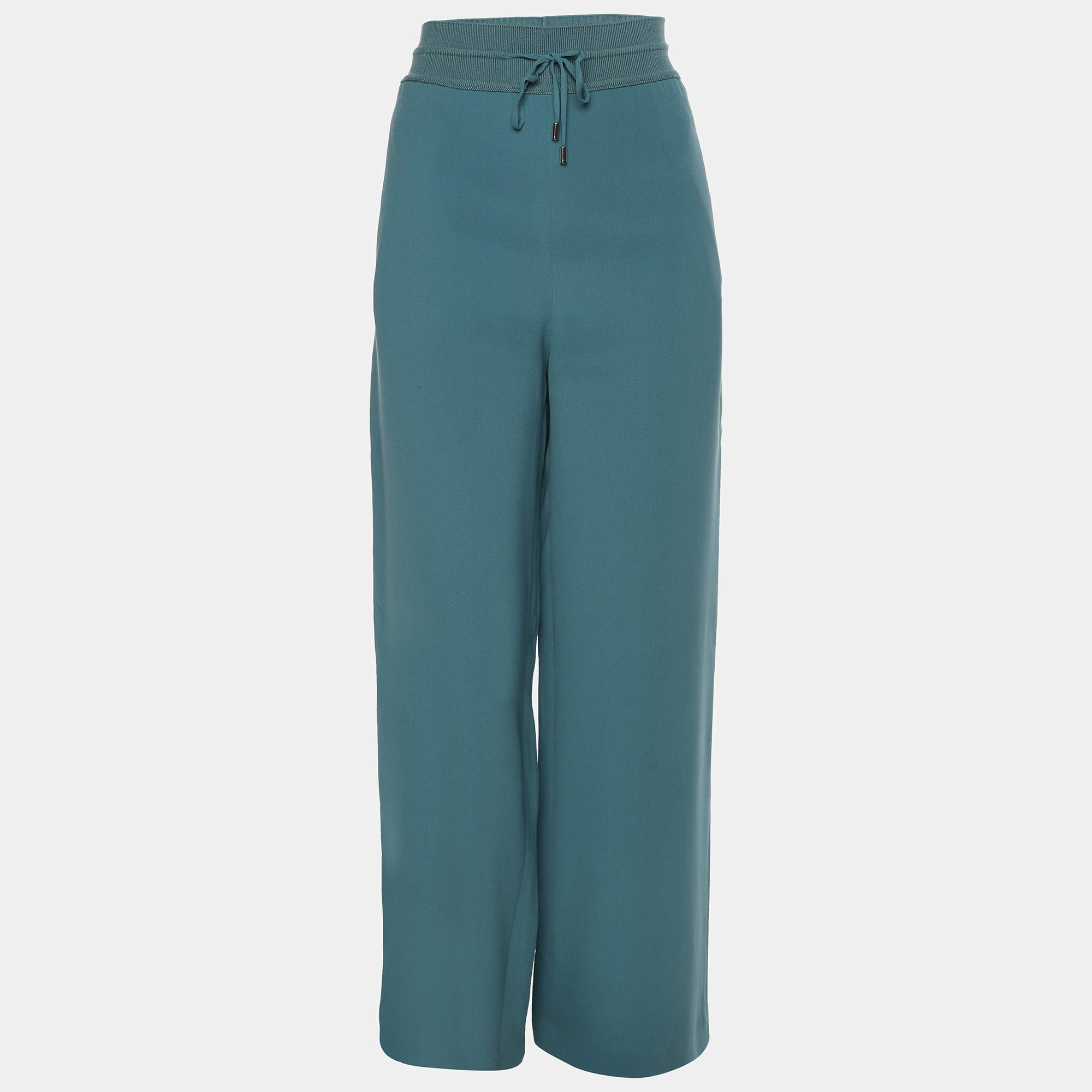 Pre Owned Loro Piana Blue Silk Palazzo Pants S