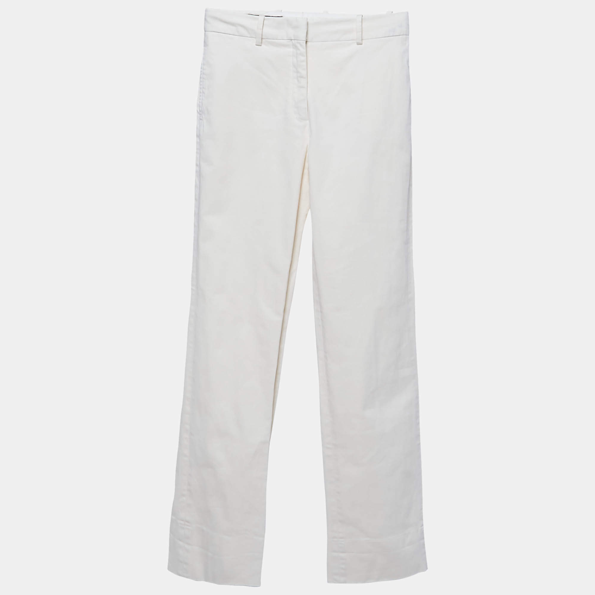 Loro Piana Off White Cotton Trousers S