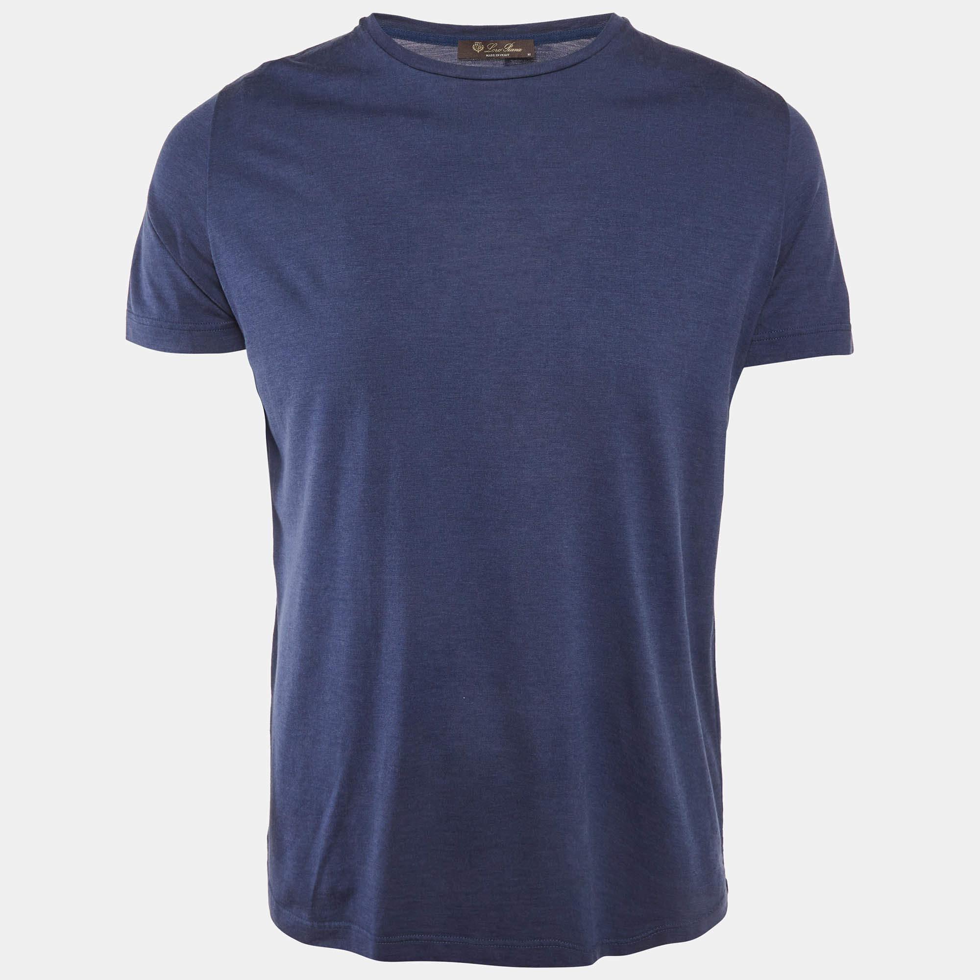 مملوكة مسبقًا Loro Piana Blue Jersey Crewneck T-Shirt M
