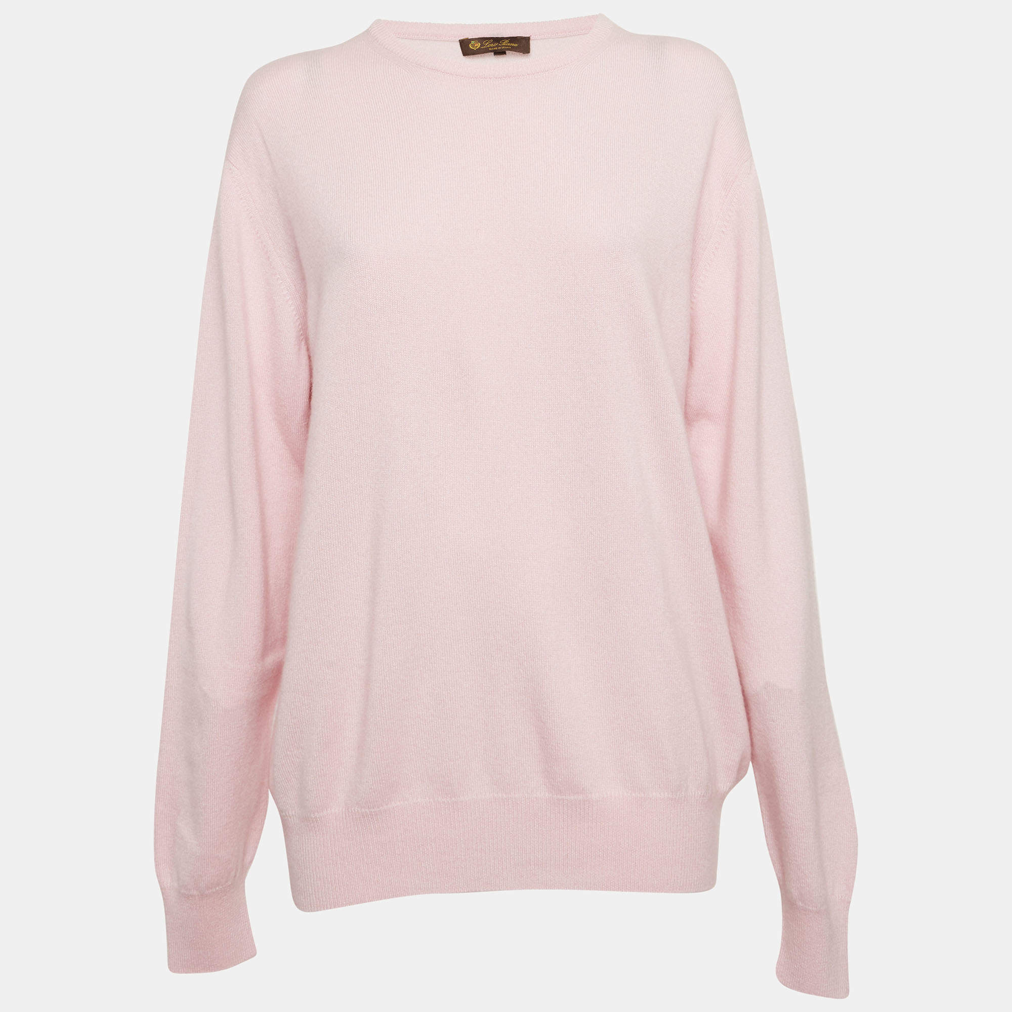 مملوكة مسبقًا Loro Piana Pink Knitted Sweaters XL