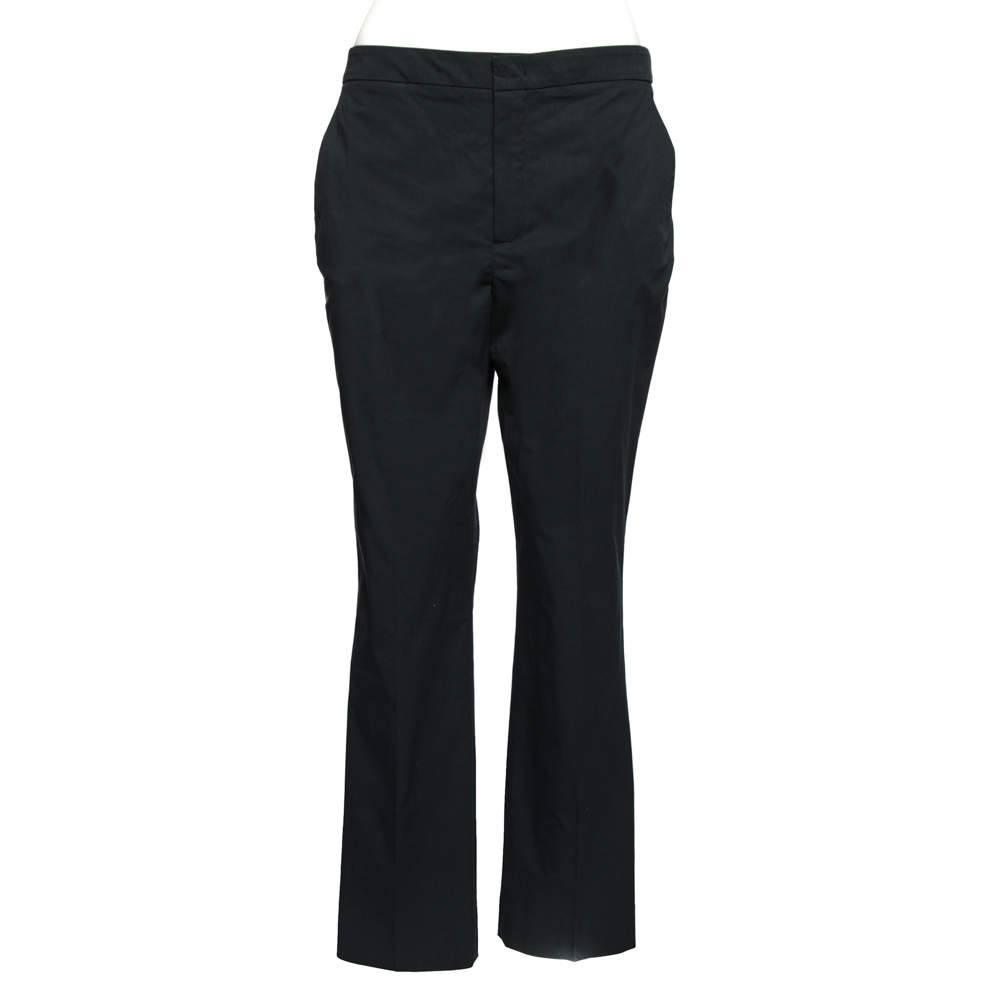 Pre Owned Loro Piana Navy Blue Cotton Trouser M