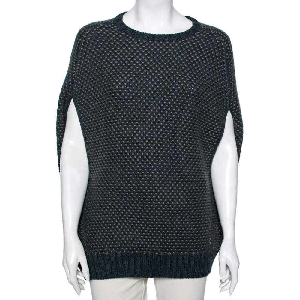 Pre Owned Loro Piana Blue Cashmere Knit Sweater M