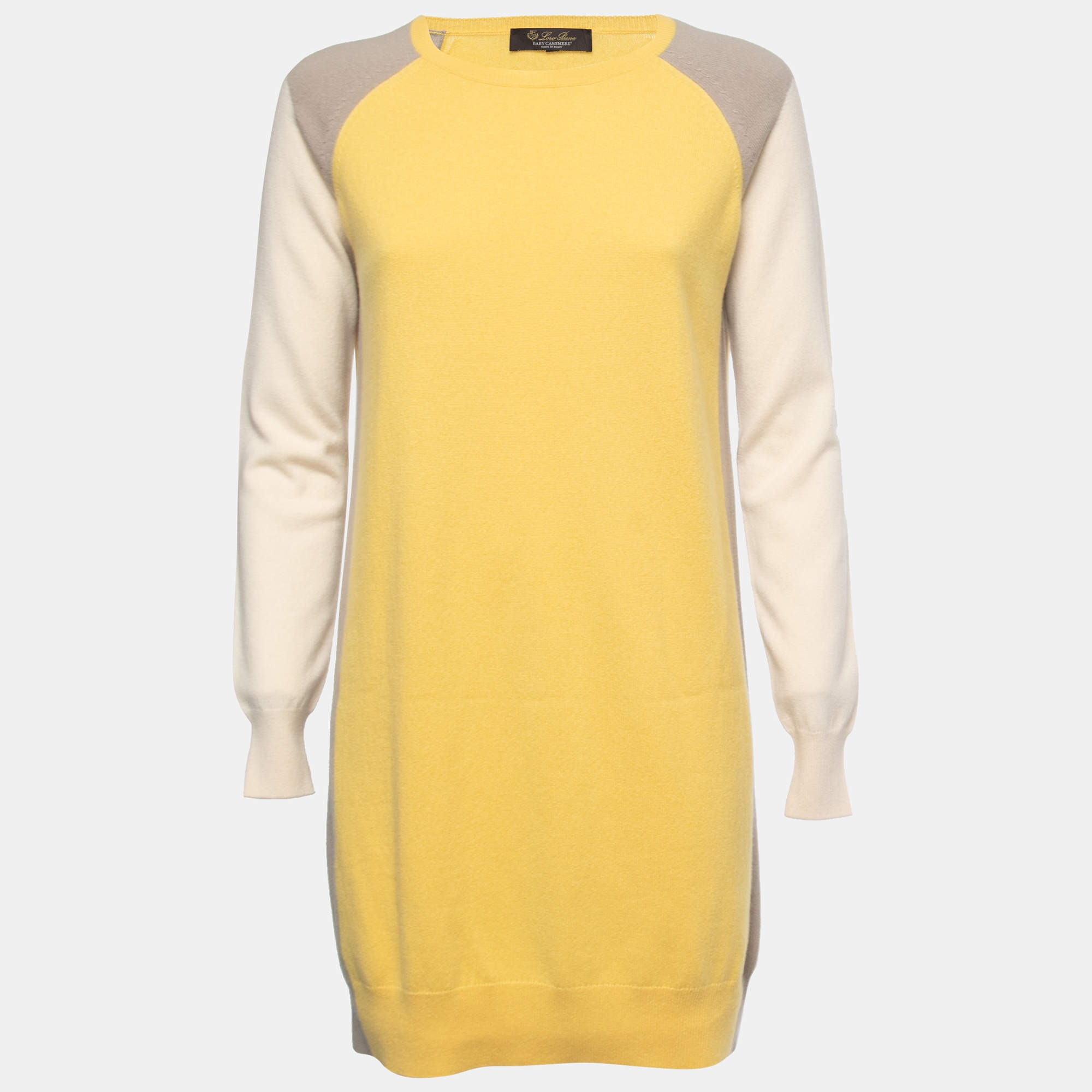 Loro Piana Multicolor Colorblock Baby Cashmere Long Jumper M