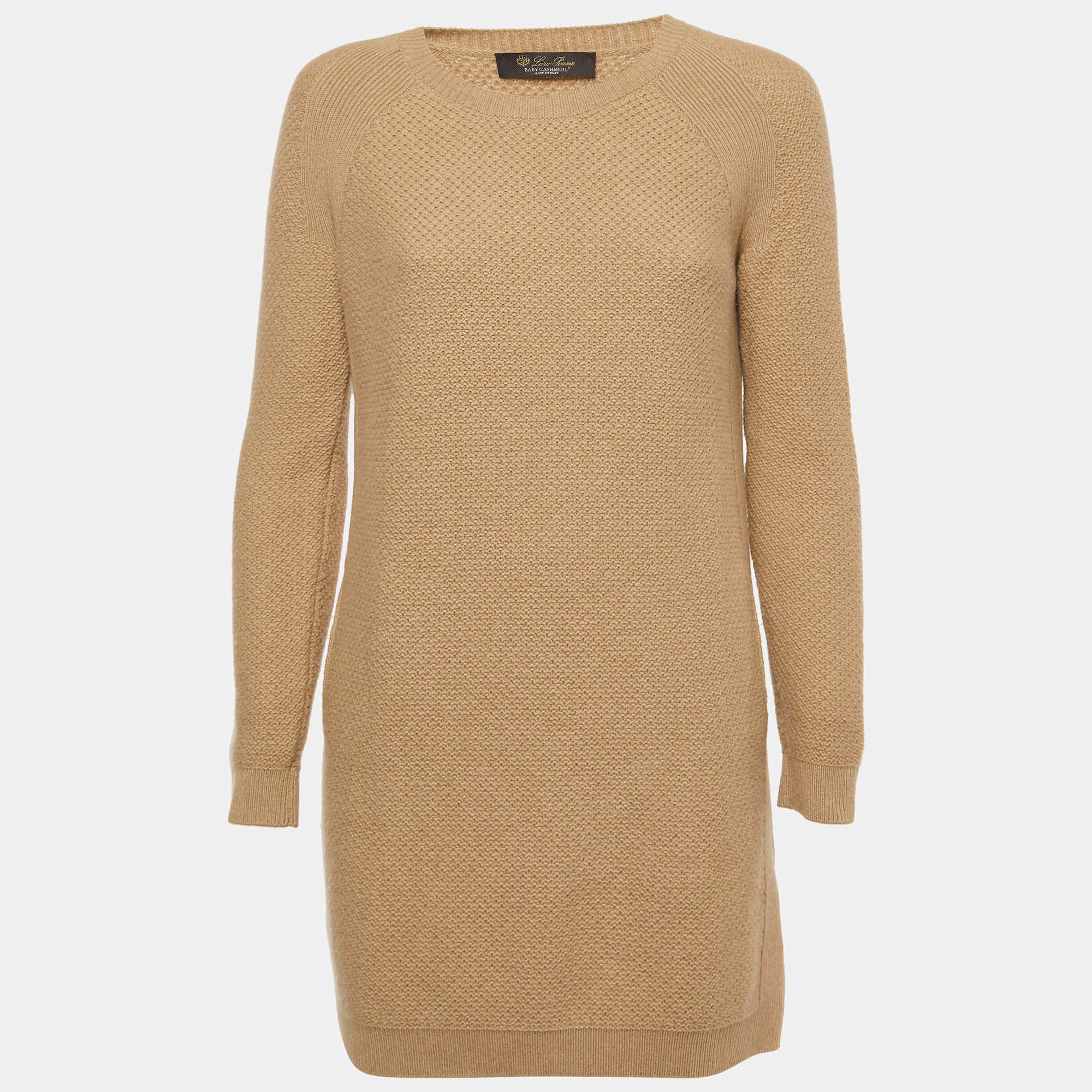 Pre Owned Loro Piana Brown Baby Cashmere Sweater XS