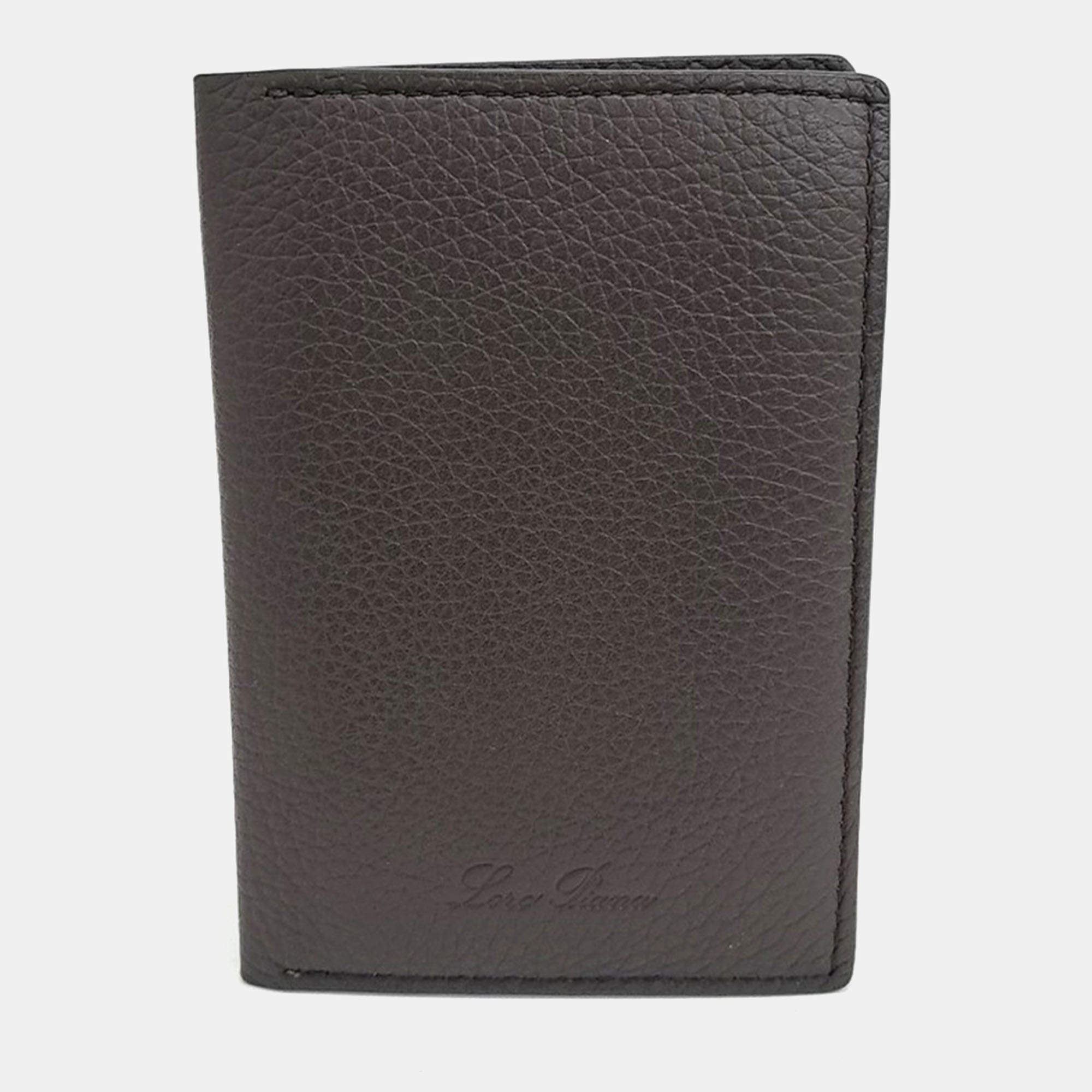 Pre Owned Loro Piana Brown Leather card wallet