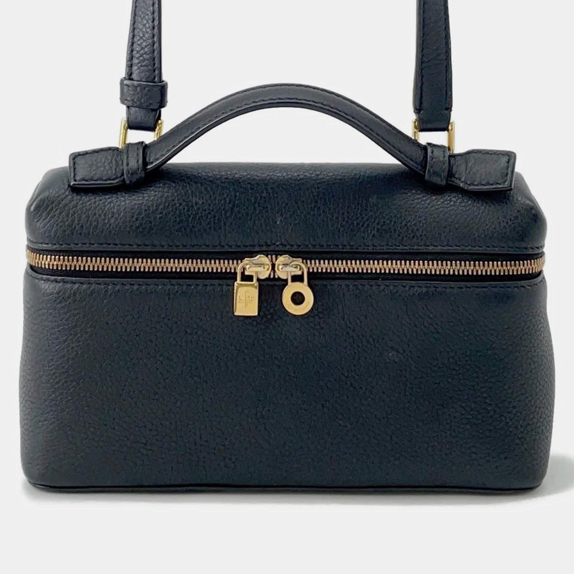 Pre Owned Loro Piana Loro Piana Extra Pocket L19 Black Leather