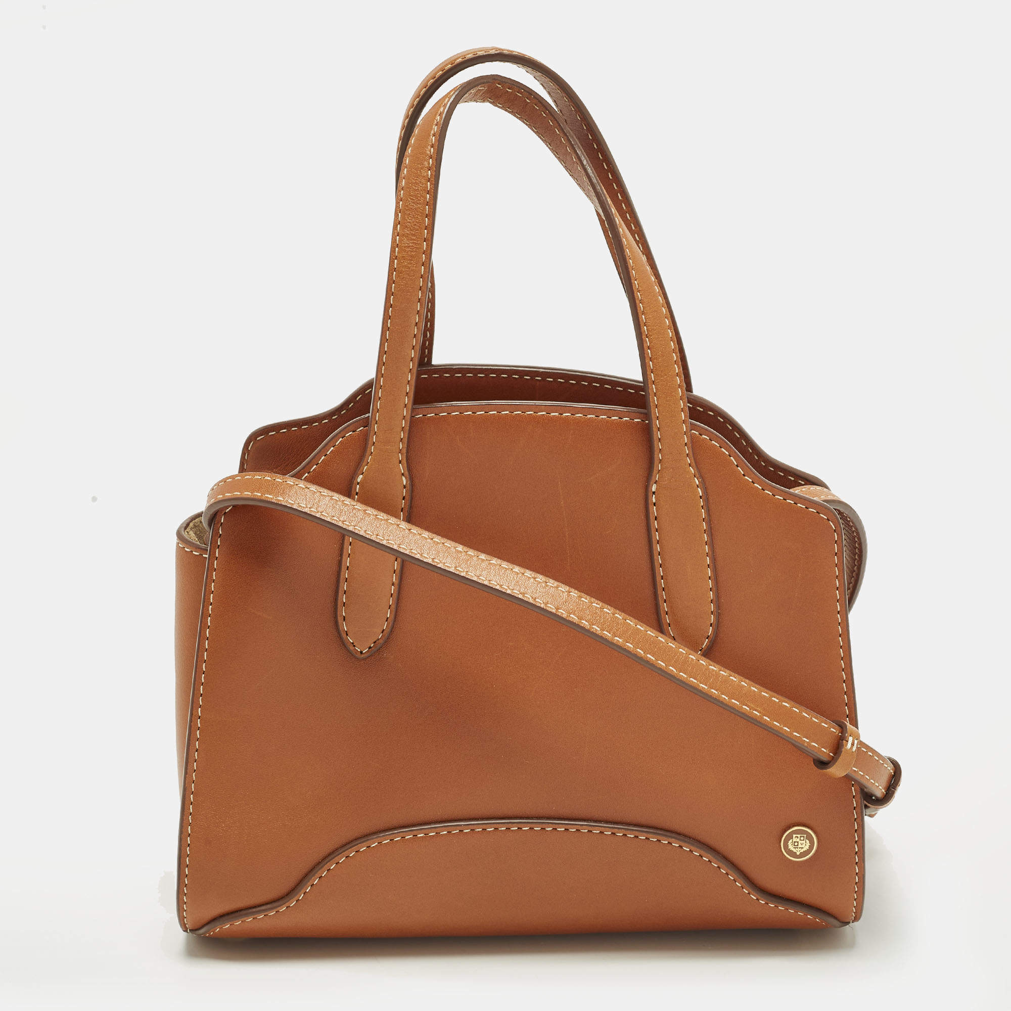 مملوكة مسبقًا Loro Piana Sesia Micro Brown Leather Tote