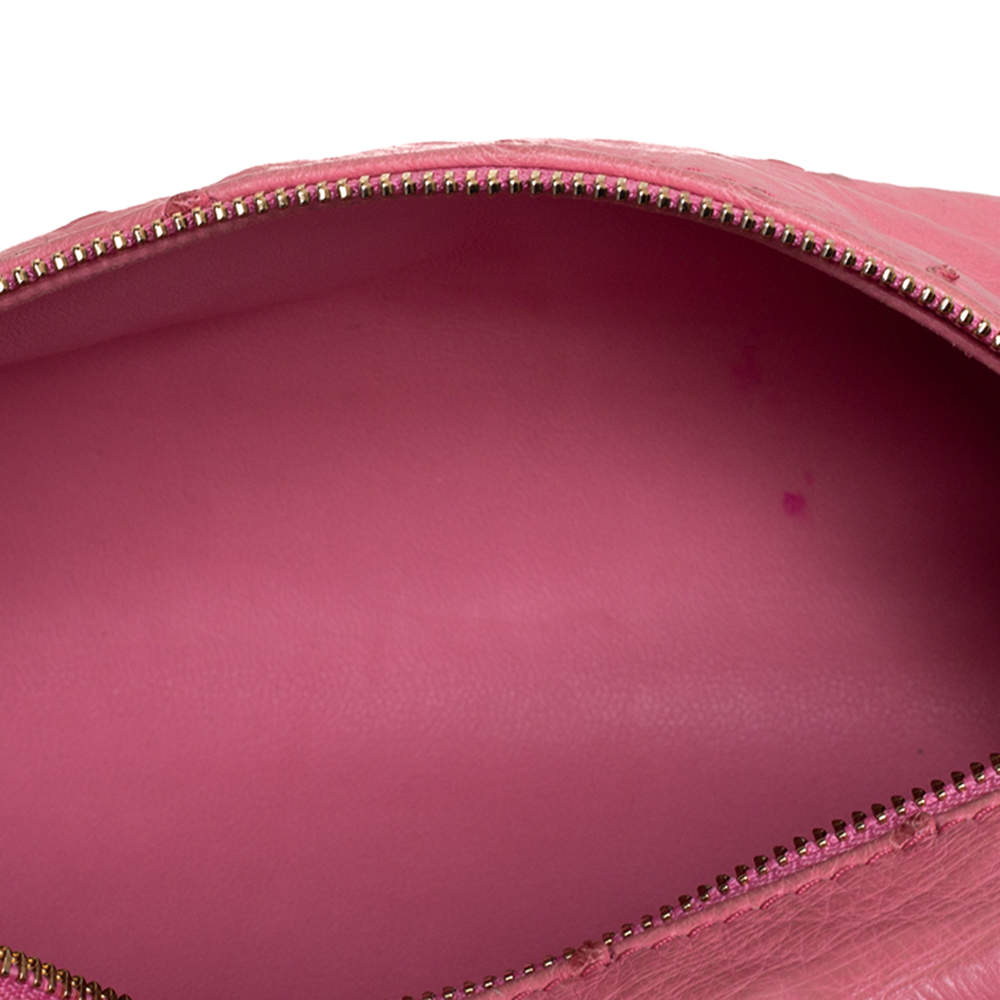 Ostrich clutch bag Loro Piana Pink in Ostrich - 34890369