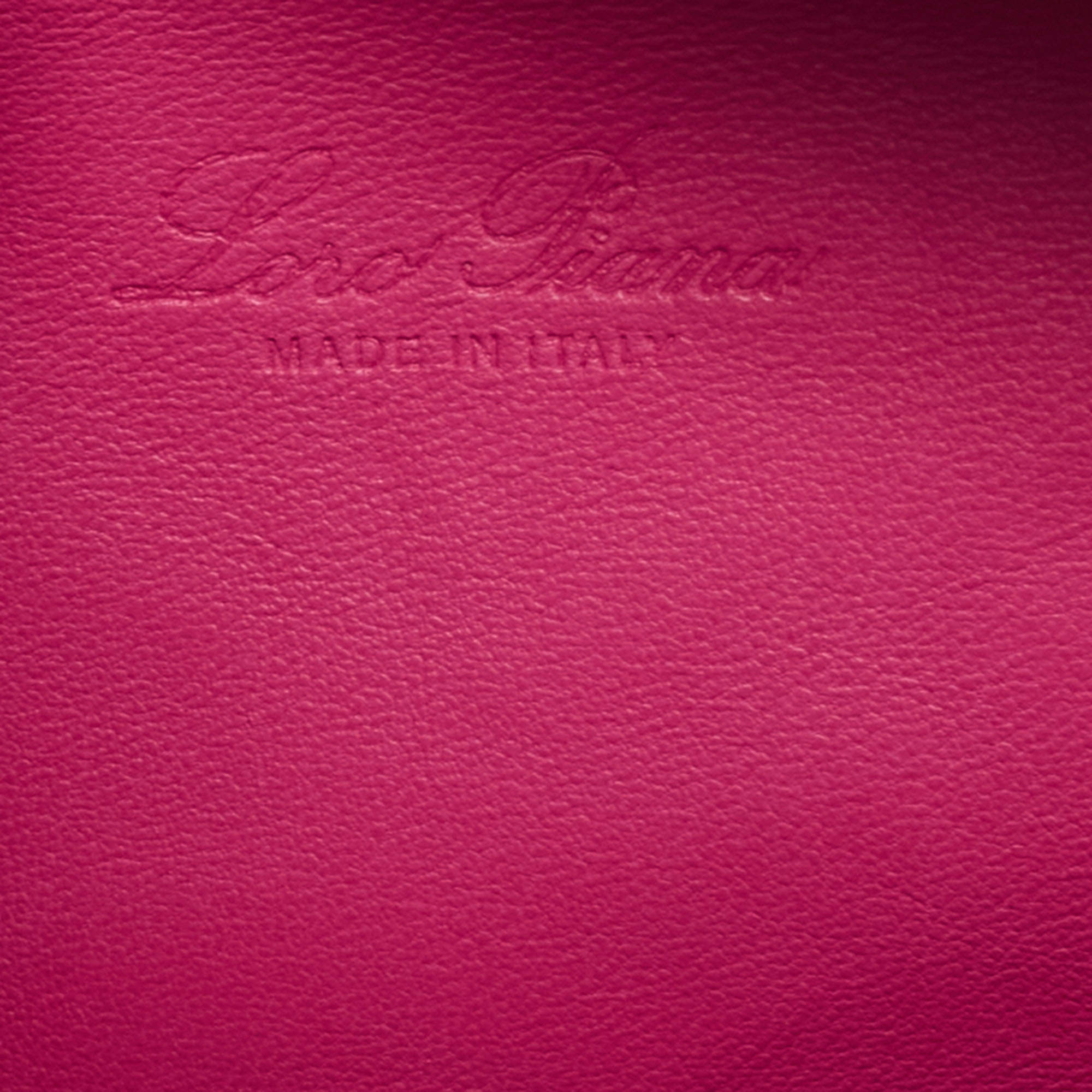 NEW AUTH Loro Piana L19 Hot Pink ostrich leather Pouch with gold hardware