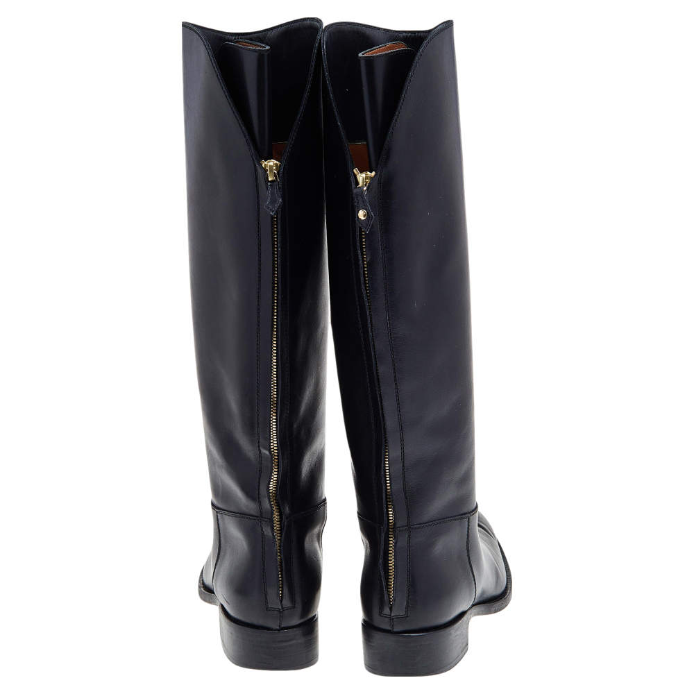 Louis Vuitton Heritage Black Leather Riding Boots