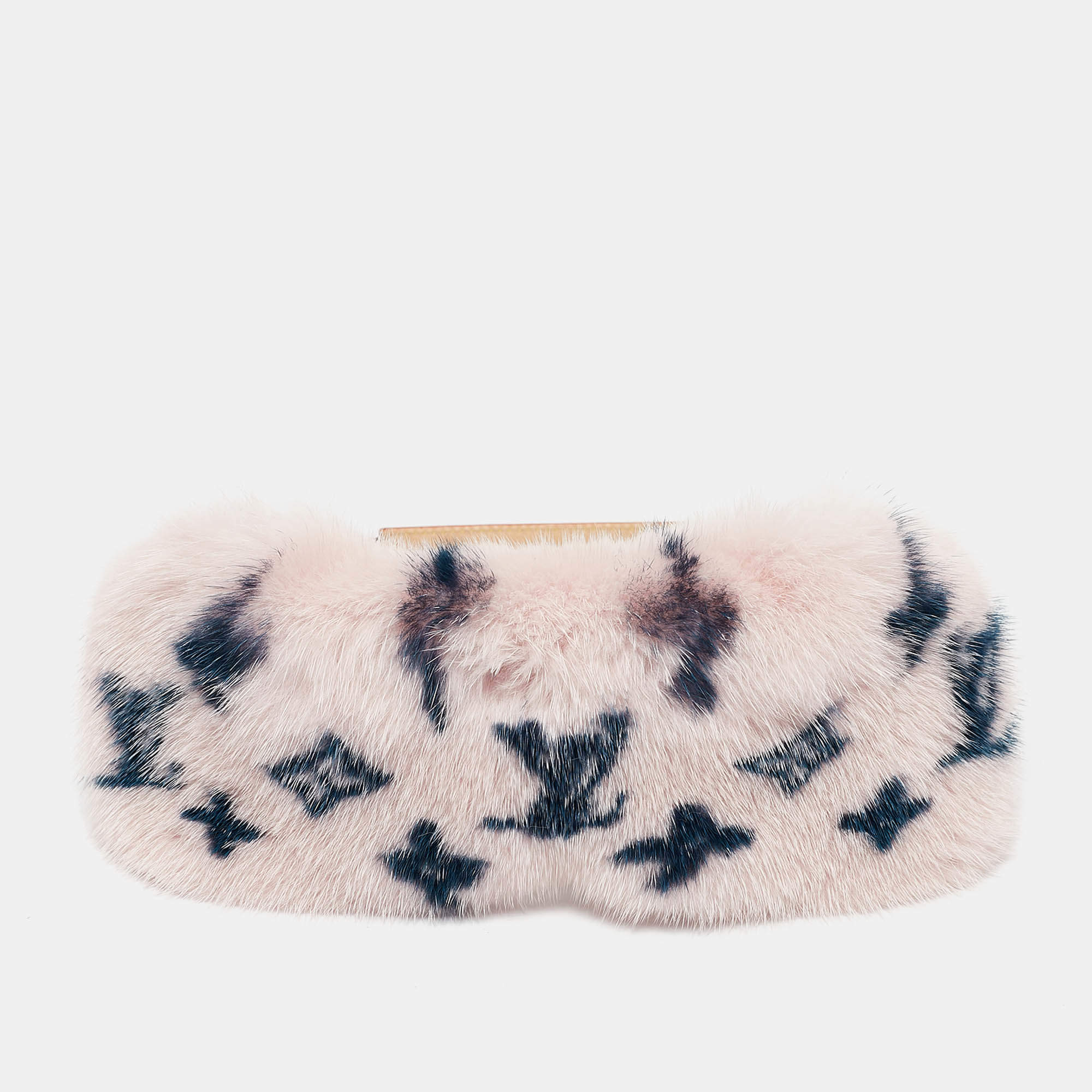 Pre Owned Louis Vuitton Pink Mink Monogram Sleep Eye Mask