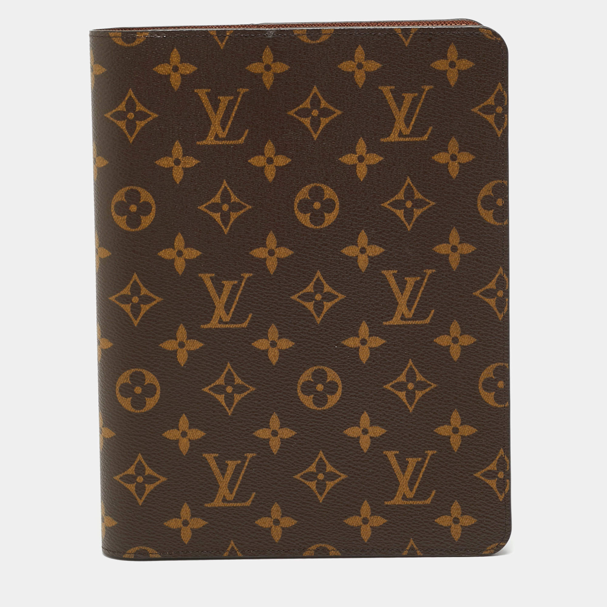 Pre Owned Louis Vuitton Desk Agenda Cover Monogram Canvas