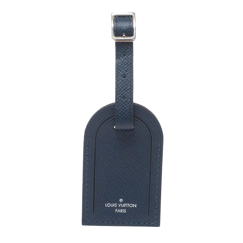 مملوكة مسبقًا Louis Vuitton Blue Infini Taiga Leather Luggage Name Tag