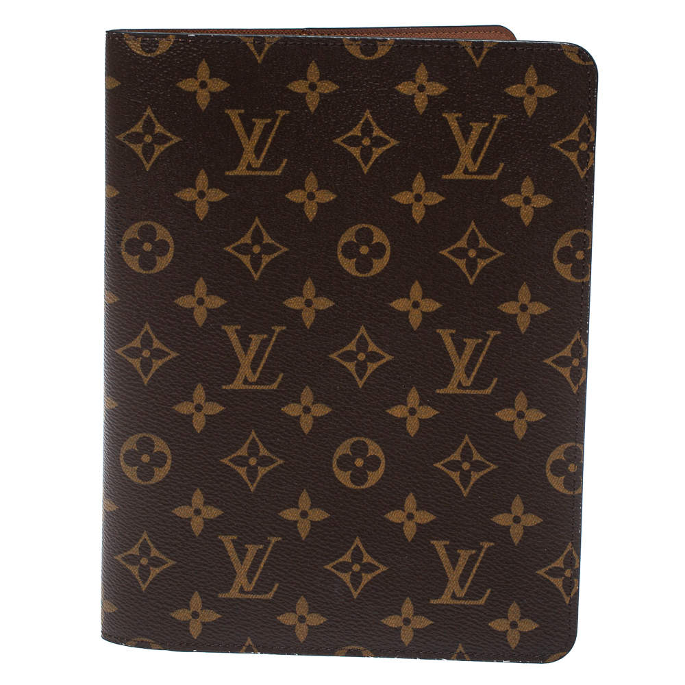 Pre Owned Louis Vuitton Coated Canvas Desk Agenda Cover 