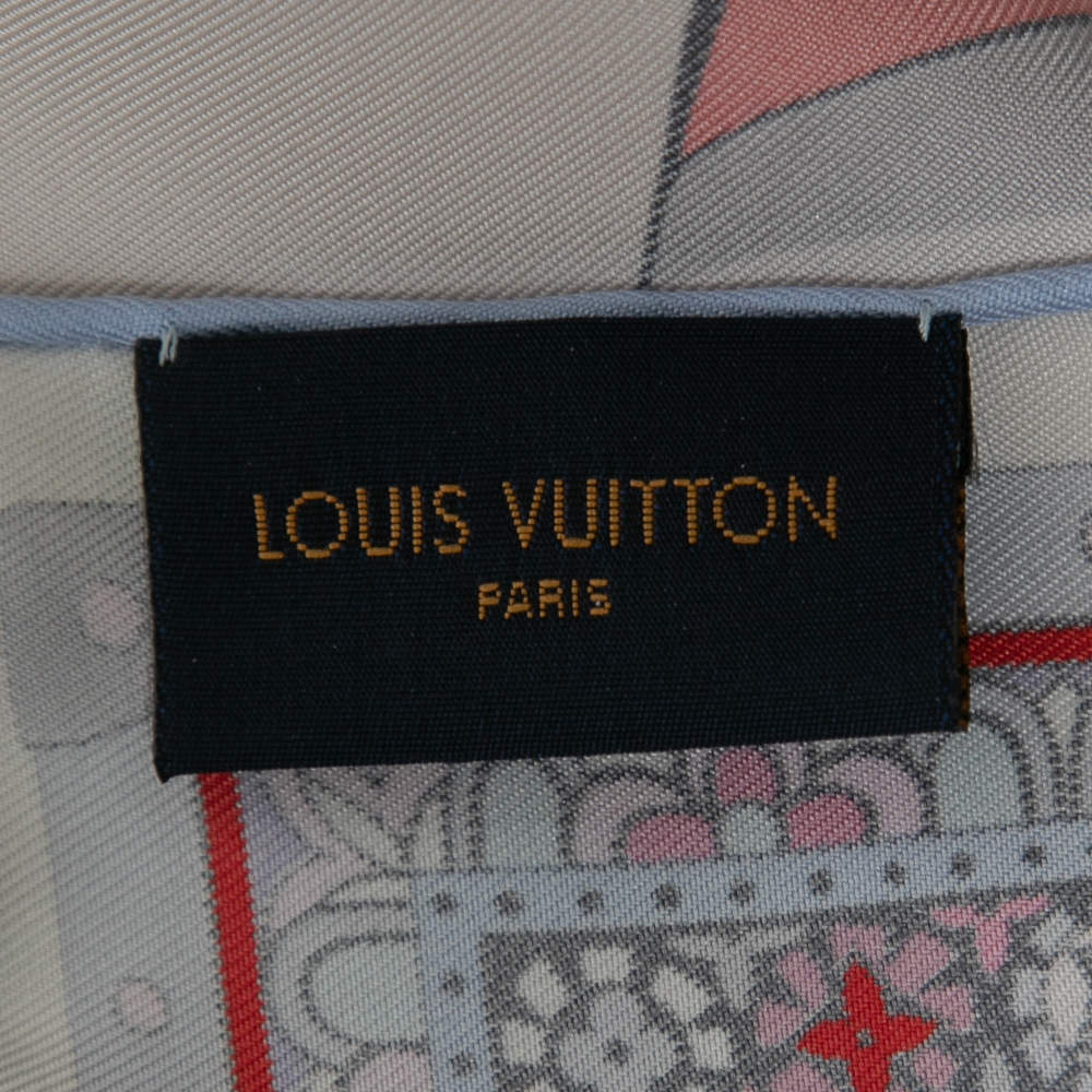 LOUIS VUITTON Silk Vuittonite Chinese New Year Rat Scarf 979382