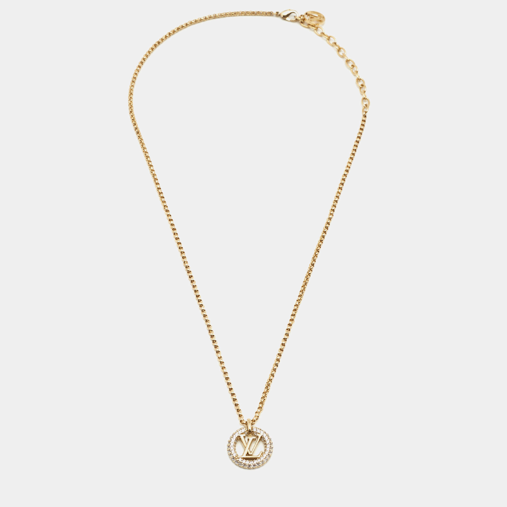 Louis Vuitton Louise By Night Necklace - Clear, Brass Pendant Necklace,  Necklaces - LOU791902