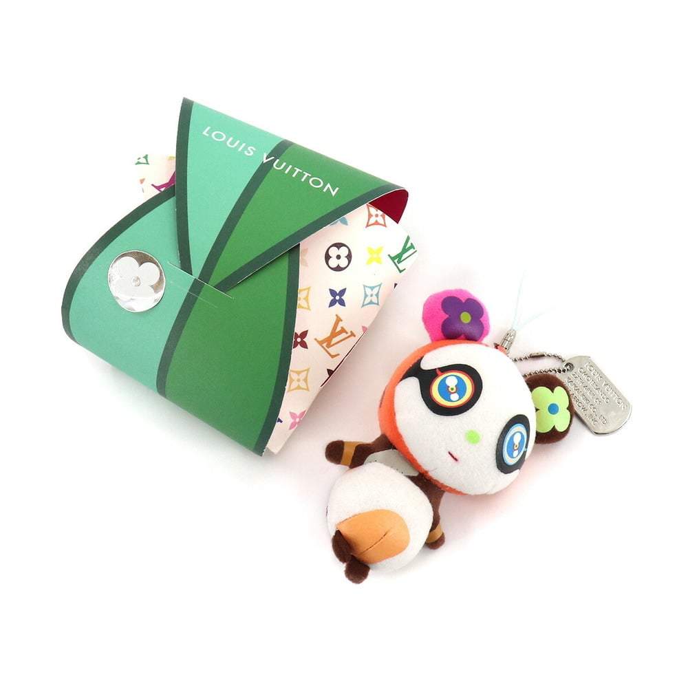 LOUIS VUITTON x Takashi Murakami White Multi Small Petit Cotton Panda Charm  Toy For Sale at 1stDibs