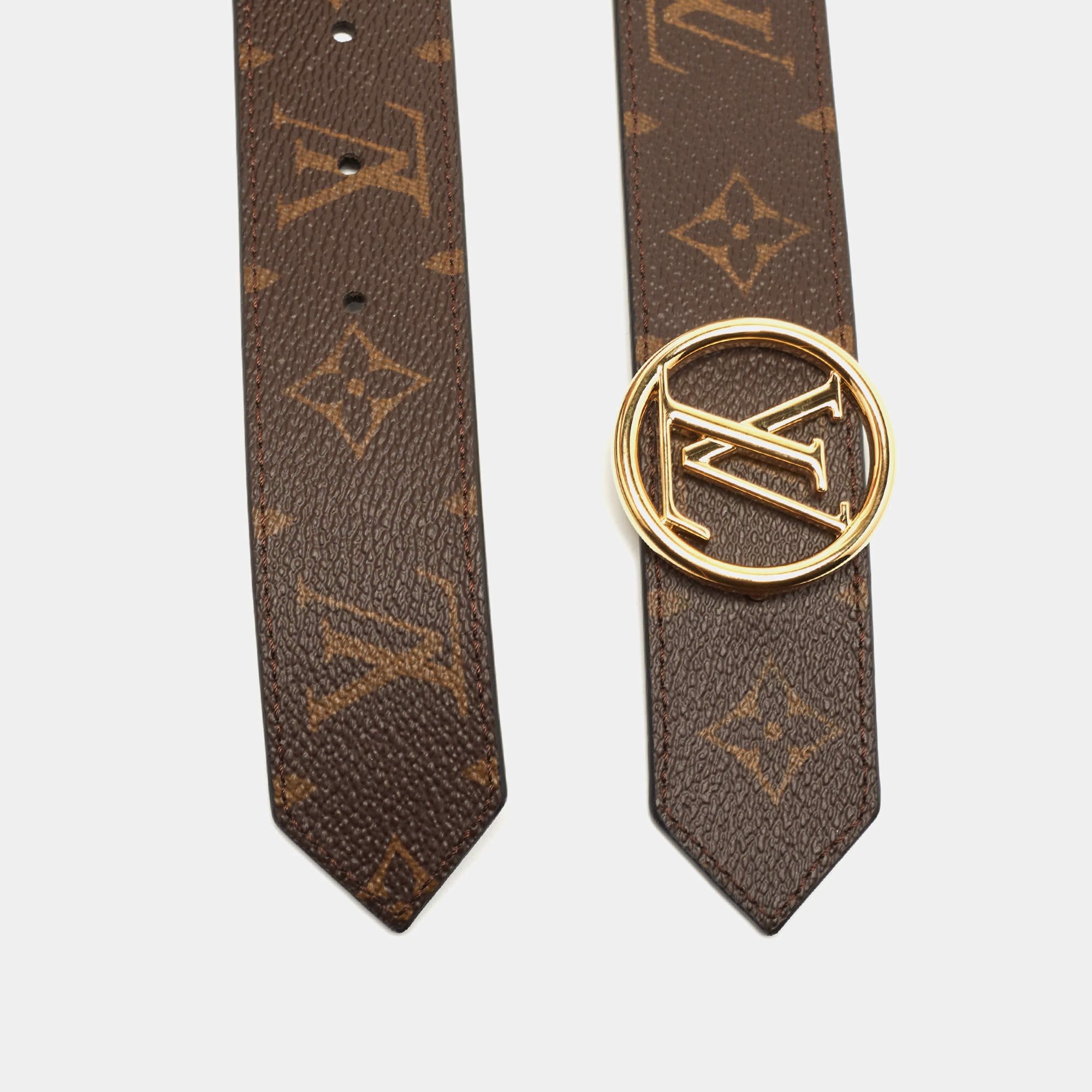 Lv circle belt Louis Vuitton Brown size 80 cm in Polyester - 34958714